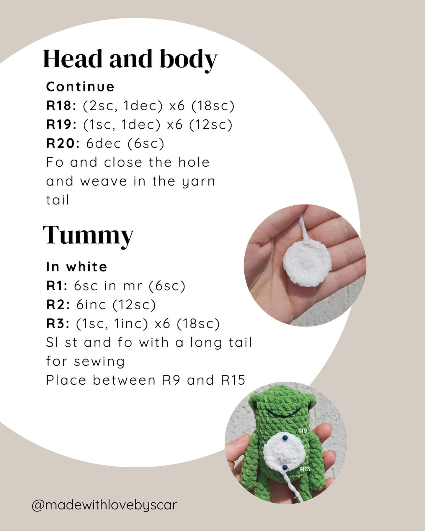 Free No-Sew Crochet Frog Pattern by Jiminy Ribbit