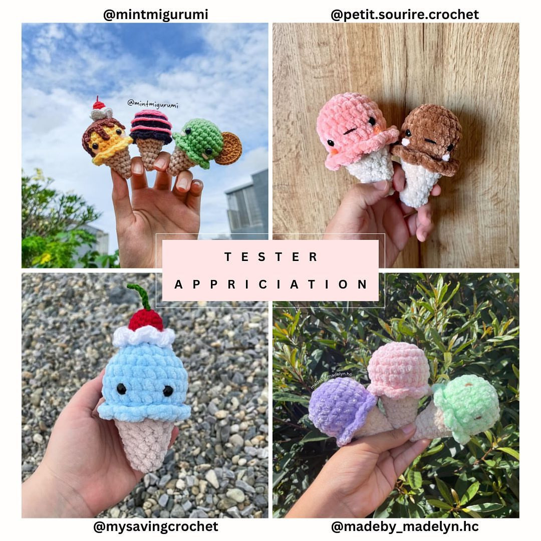 Free No-Sew Ice Cream Cone Crochet Pattern Available