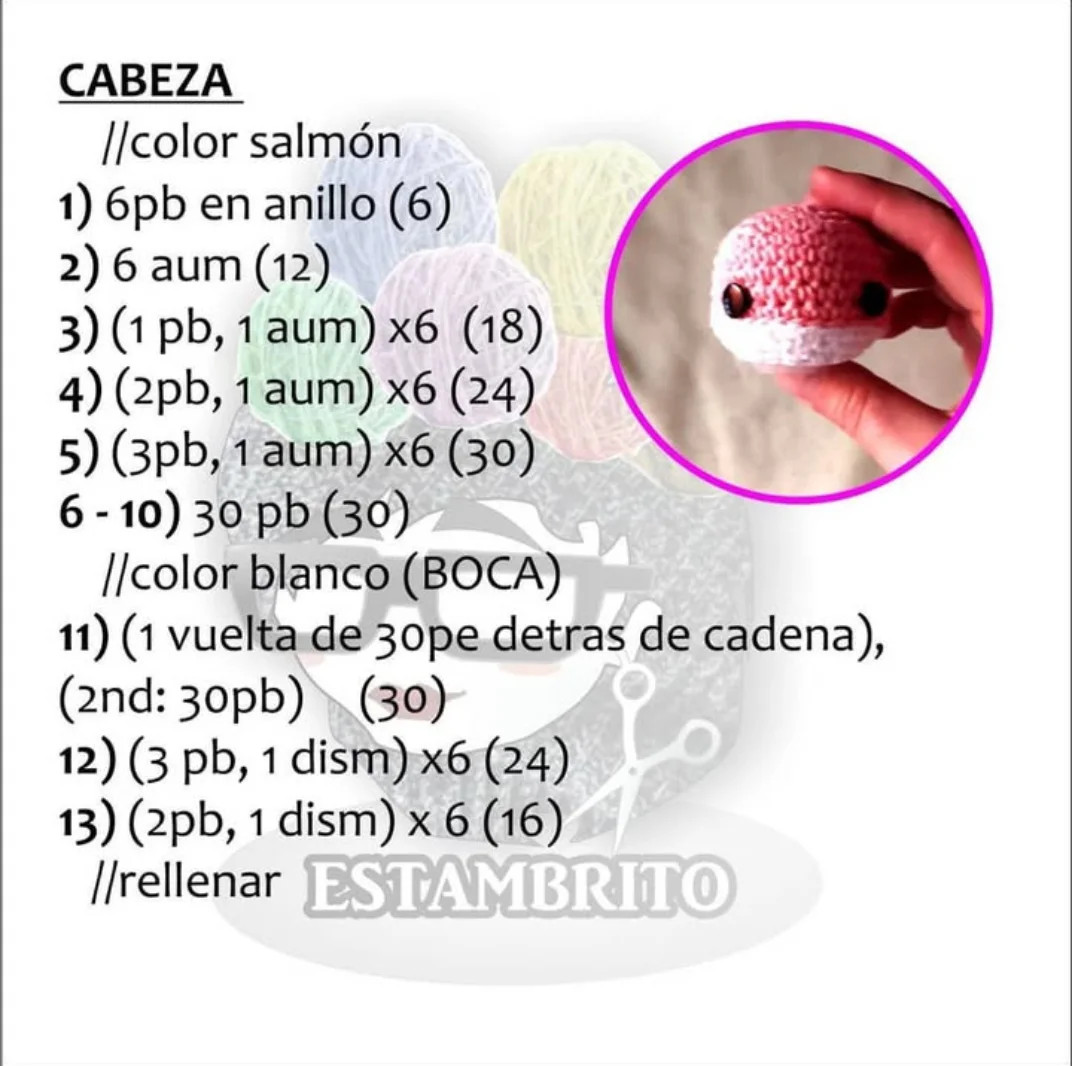 Free Pattern for Colorful Crochet Axolotls by Estambrito