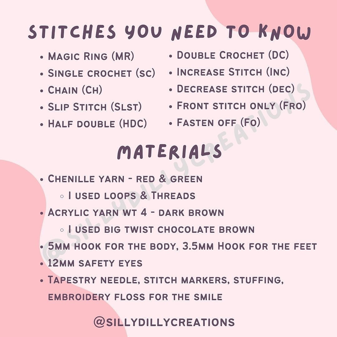 Free Pattern for Cute Jellycat Inspired Strawberry Crochet