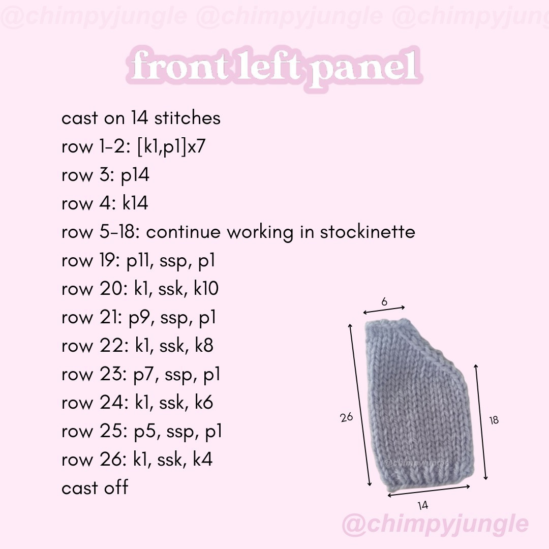 Free Pattern: Knit a Tie Front Cardigan for Your Jellycat