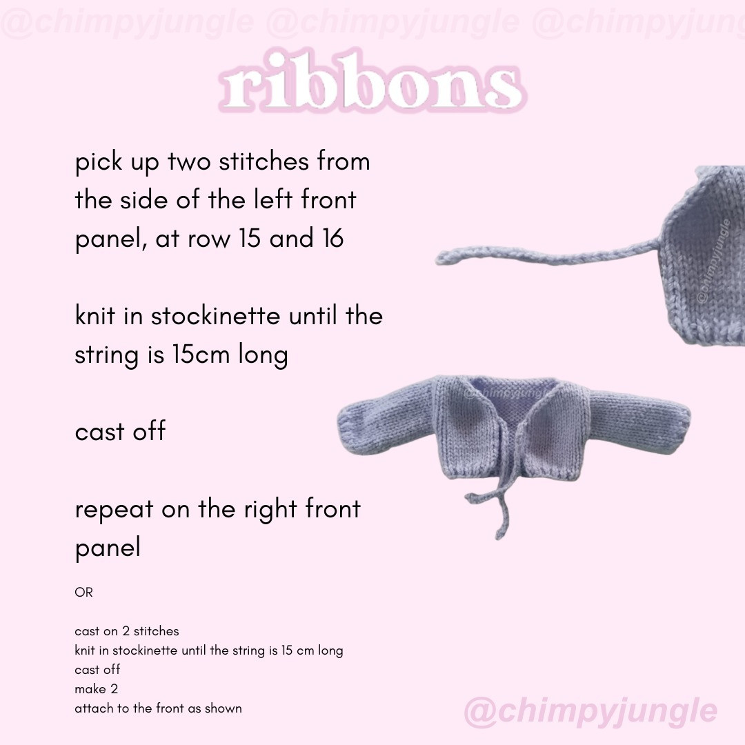 Free Pattern: Knit a Tie Front Cardigan for Your Jellycat