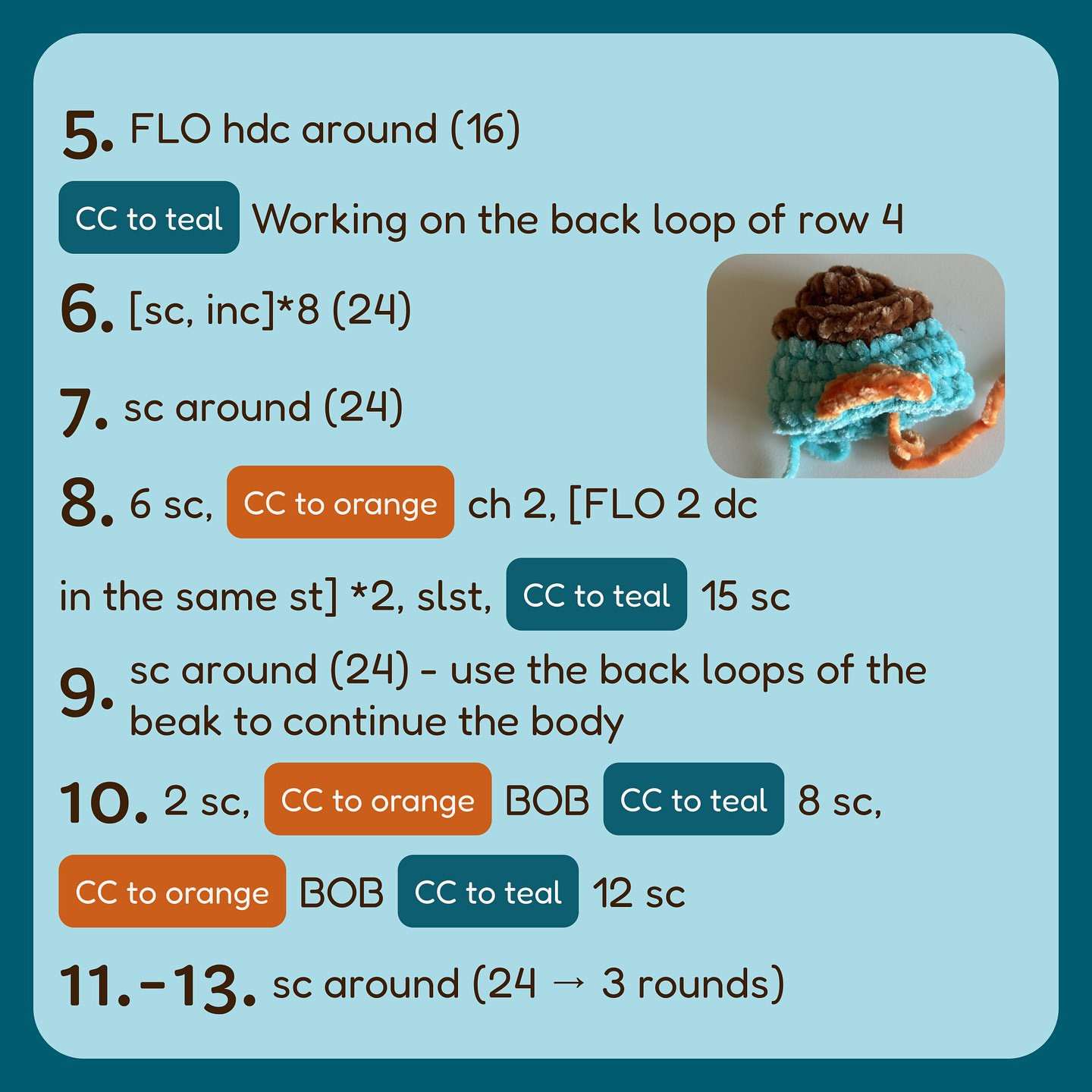 Free Perry Crochet Pattern - No Sew Plush Toy Tutorial