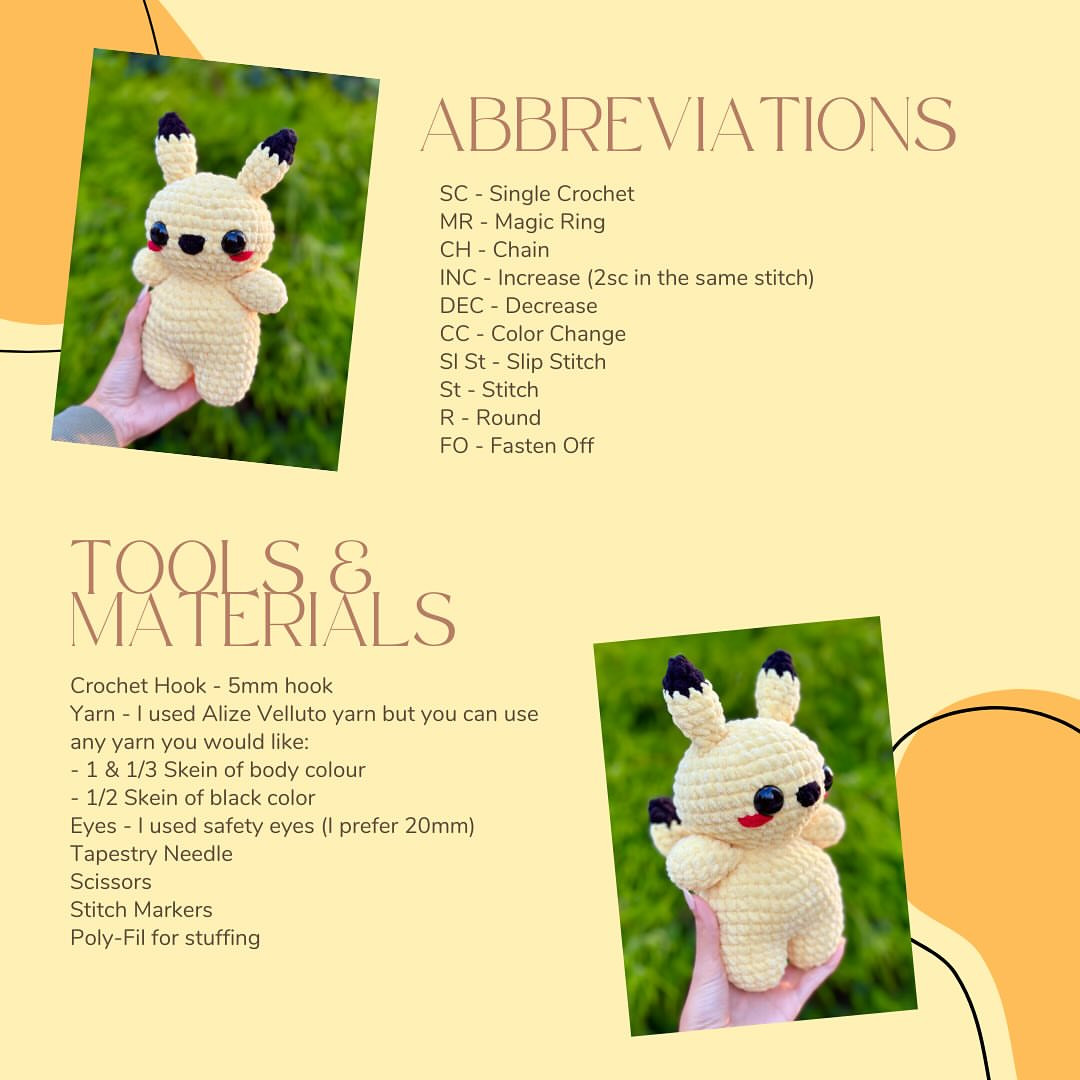 Free Pikachu Crochet Pattern for Easy Amigurumi Creation