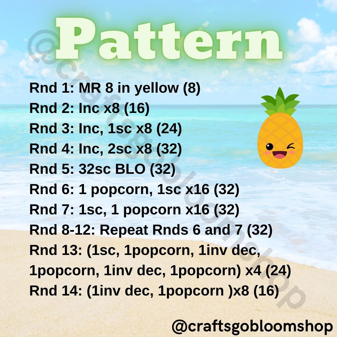 Free Pineapple Crochet Pattern - Easy No-Sew Design