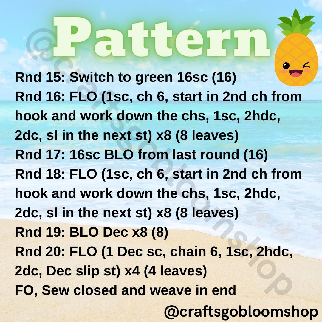 Free Pineapple Crochet Pattern - Easy No-Sew Design