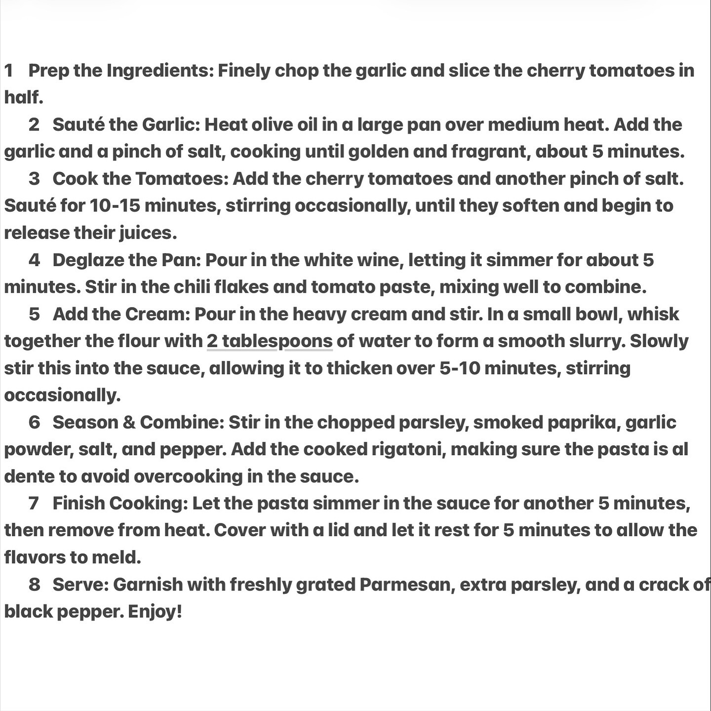 Garlic Dream: Creamy Tomato Rigatoni Delight