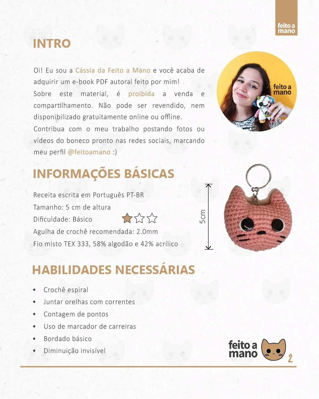 Gatinhos: Receita Gratuita de Amigurumi para Iniciantes