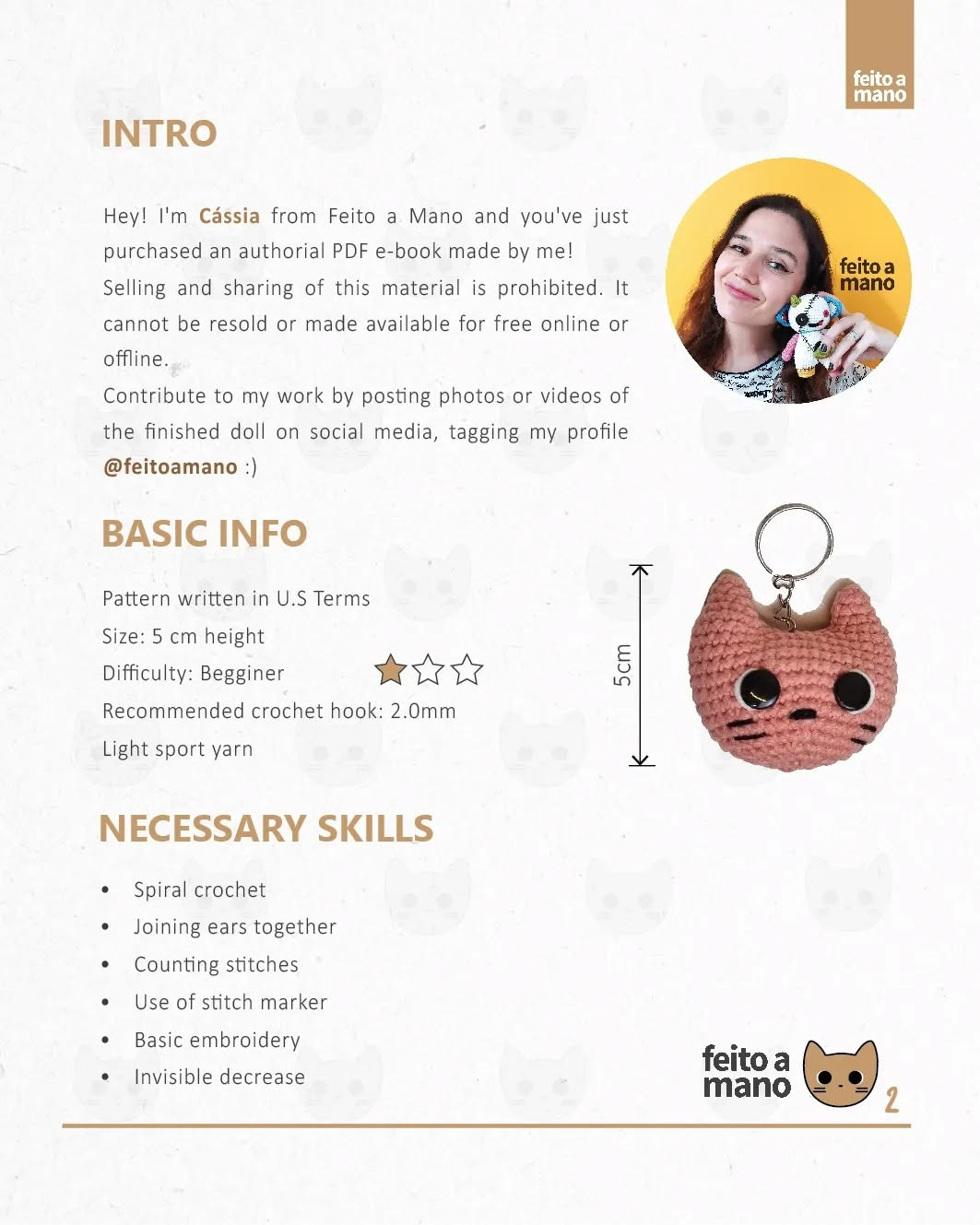 Gatinhos: Receita Gratuita de Amigurumi para Iniciantes