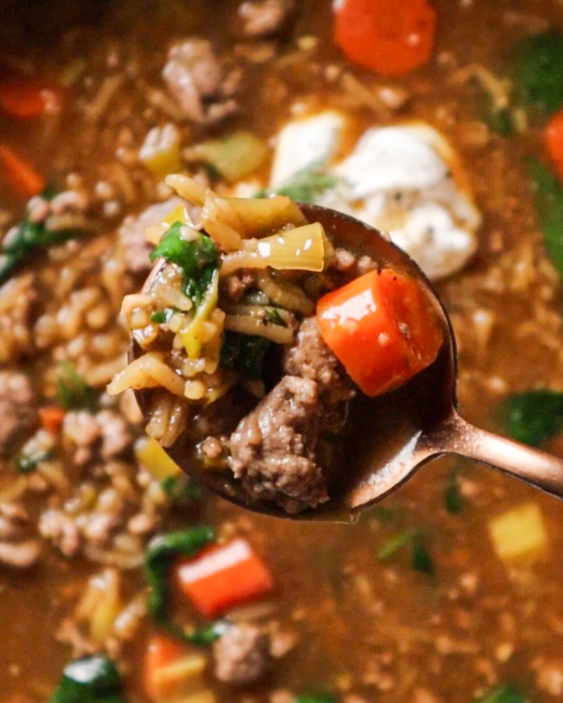 Hearty Beef and Rice Comfort Soup