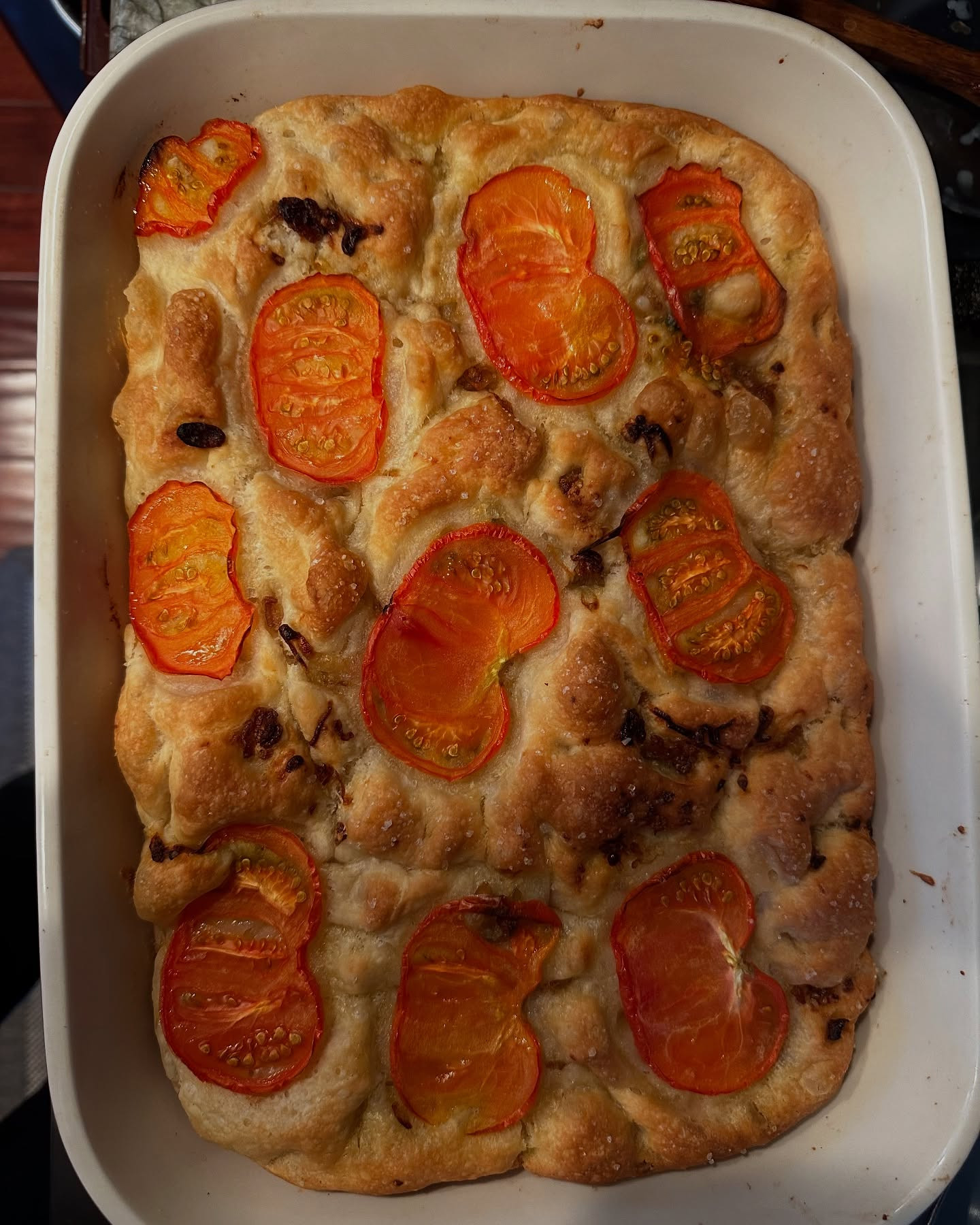 Heirloom Tomato and Arugula Focaccia Delight