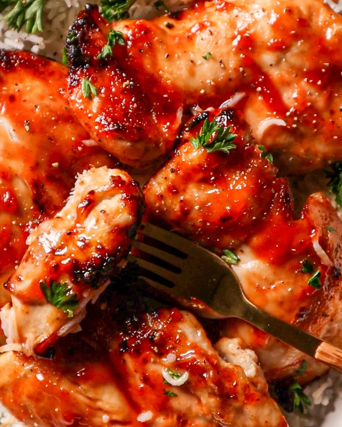 Honey-Garlic BBQ Bliss Air-Fried Chicken Thighs