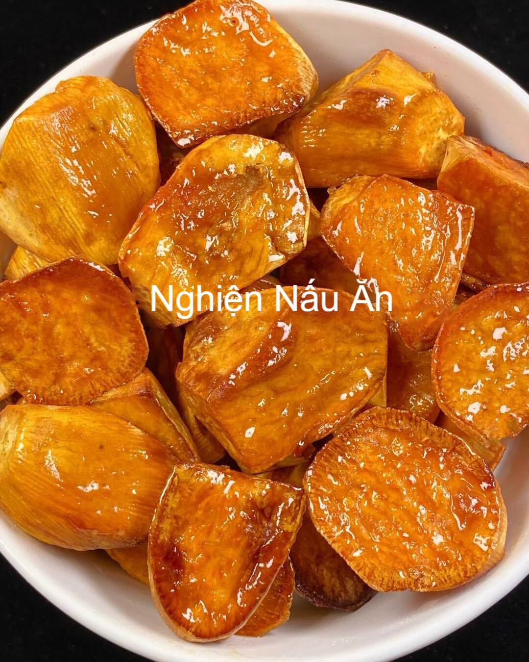 Khoai Lang Nướng Mật Ong Giòn Tan Bằng Nồi Chiên Không Dầu