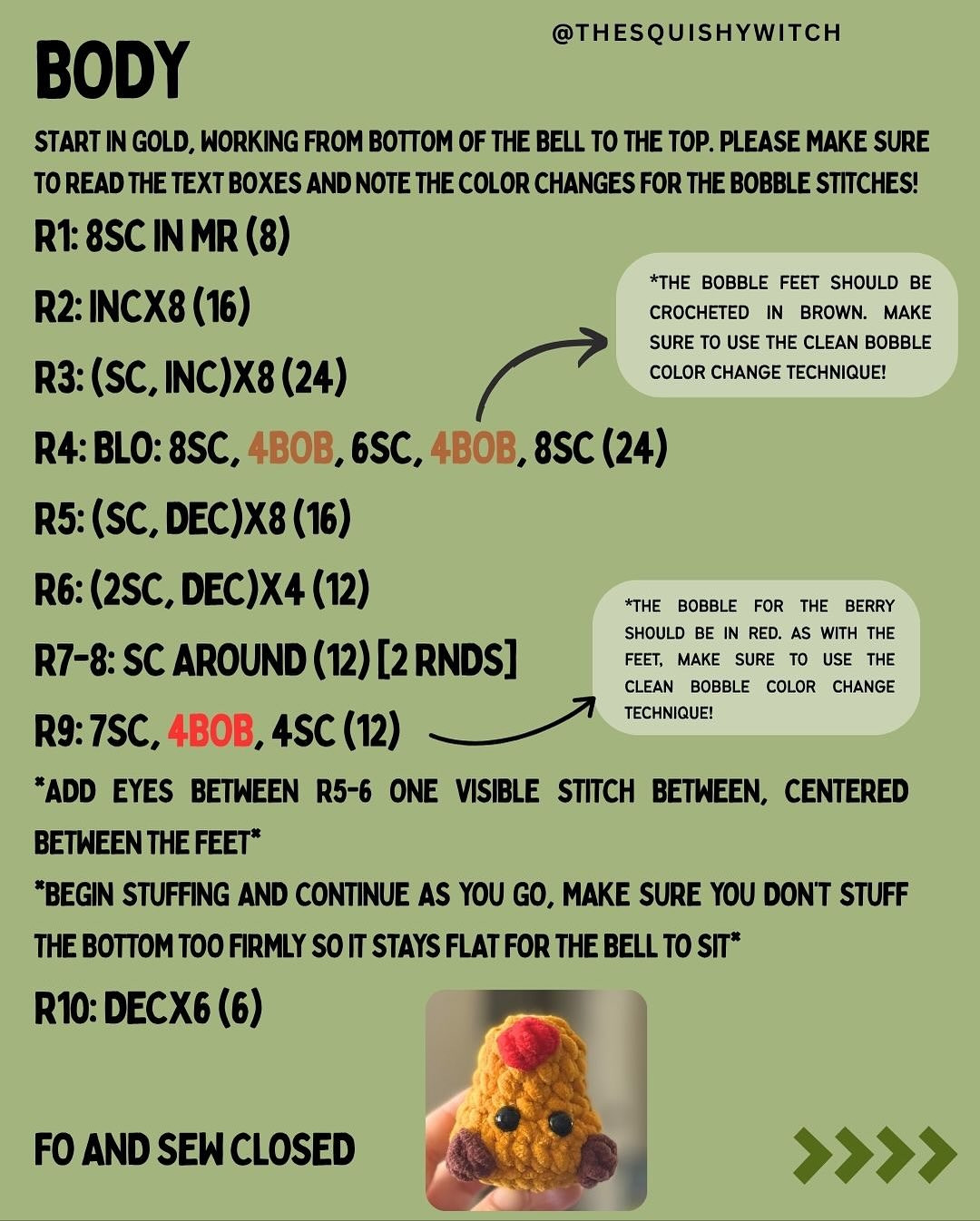 Lil' Bell No-Sew Crochet Pattern for Christmas