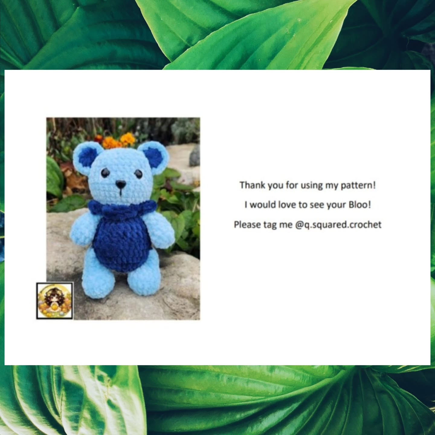 Low Sew Bloo the Blueberry Bear Crochet Pattern
