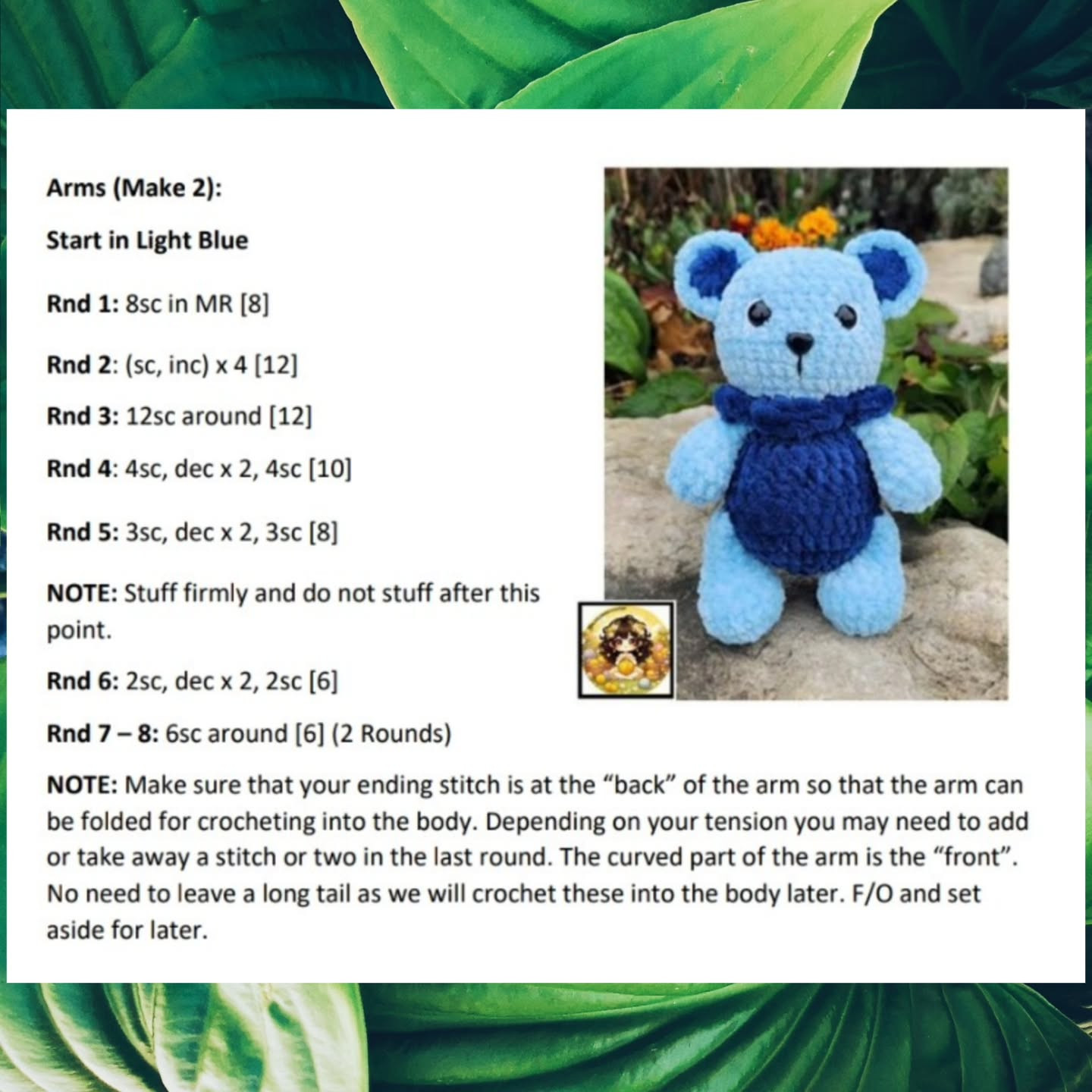 Low Sew Bloo the Blueberry Bear Crochet Pattern