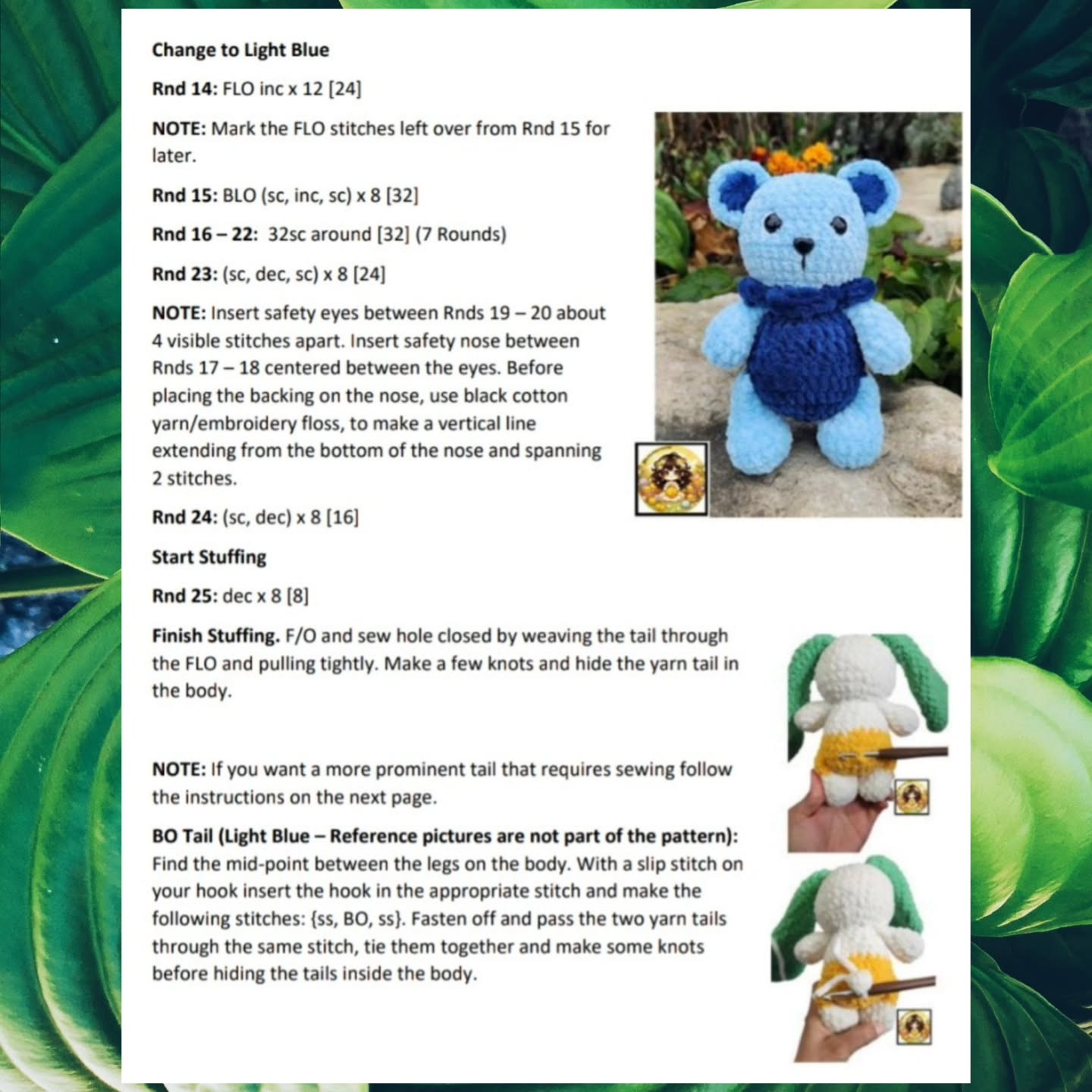 Low Sew Bloo the Blueberry Bear Crochet Pattern