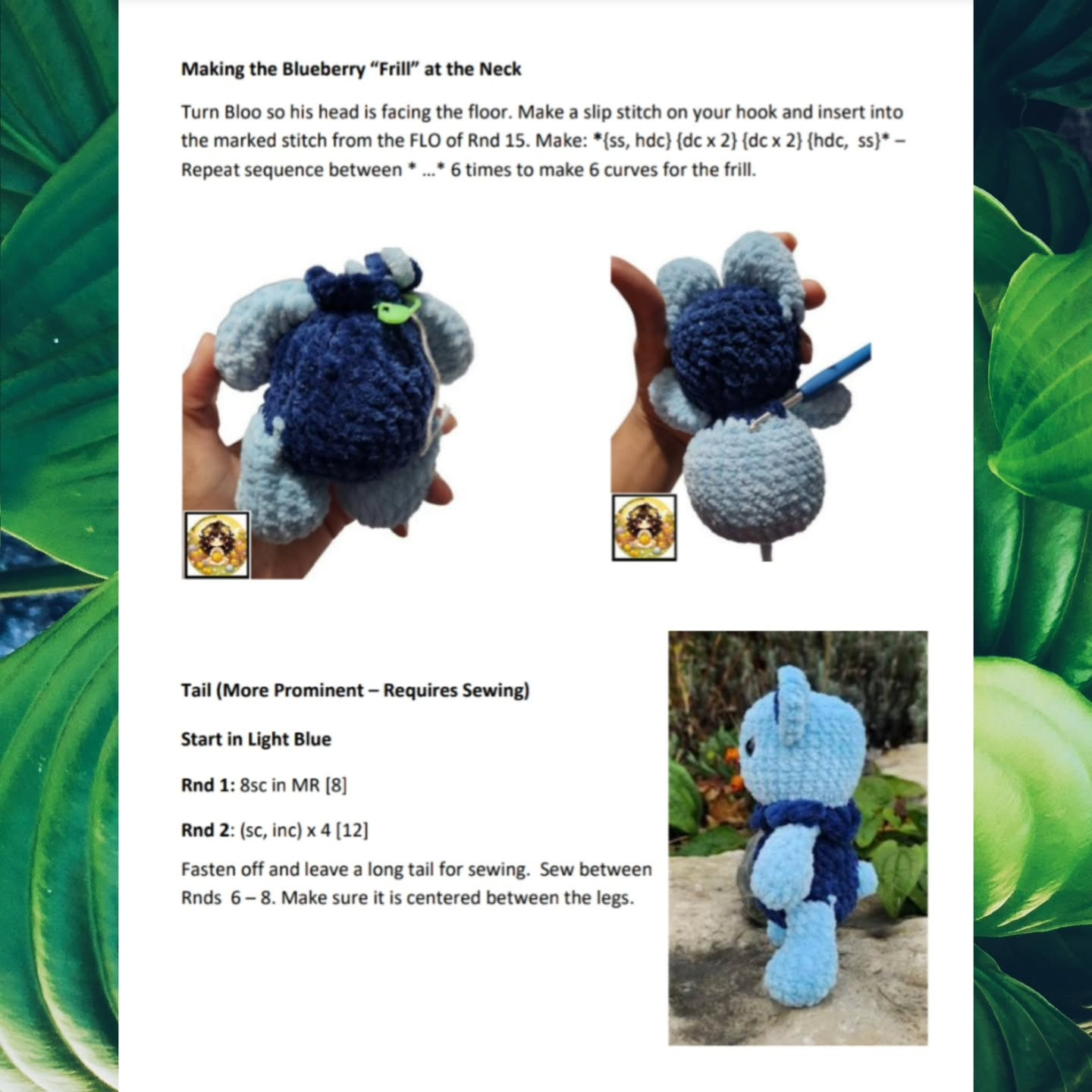 Low Sew Bloo the Blueberry Bear Crochet Pattern