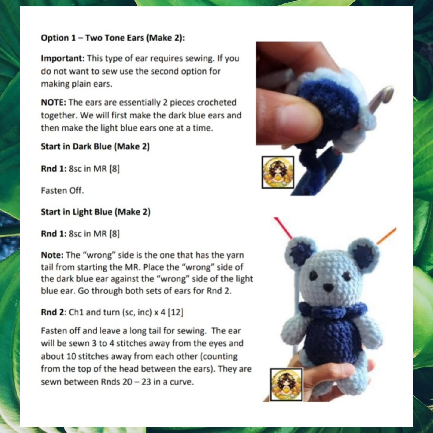 Low Sew Bloo the Blueberry Bear Crochet Pattern