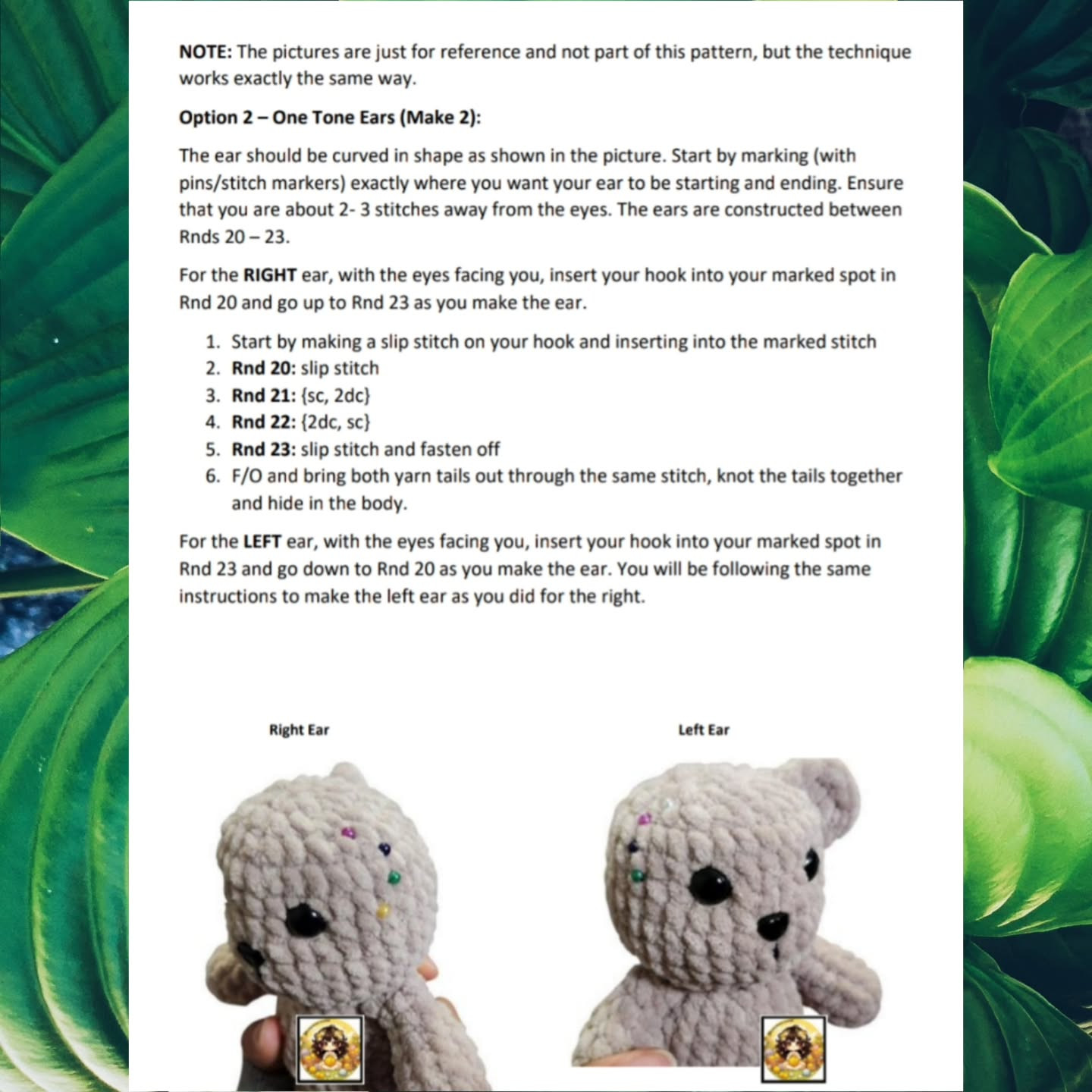 Low Sew Bloo the Blueberry Bear Crochet Pattern