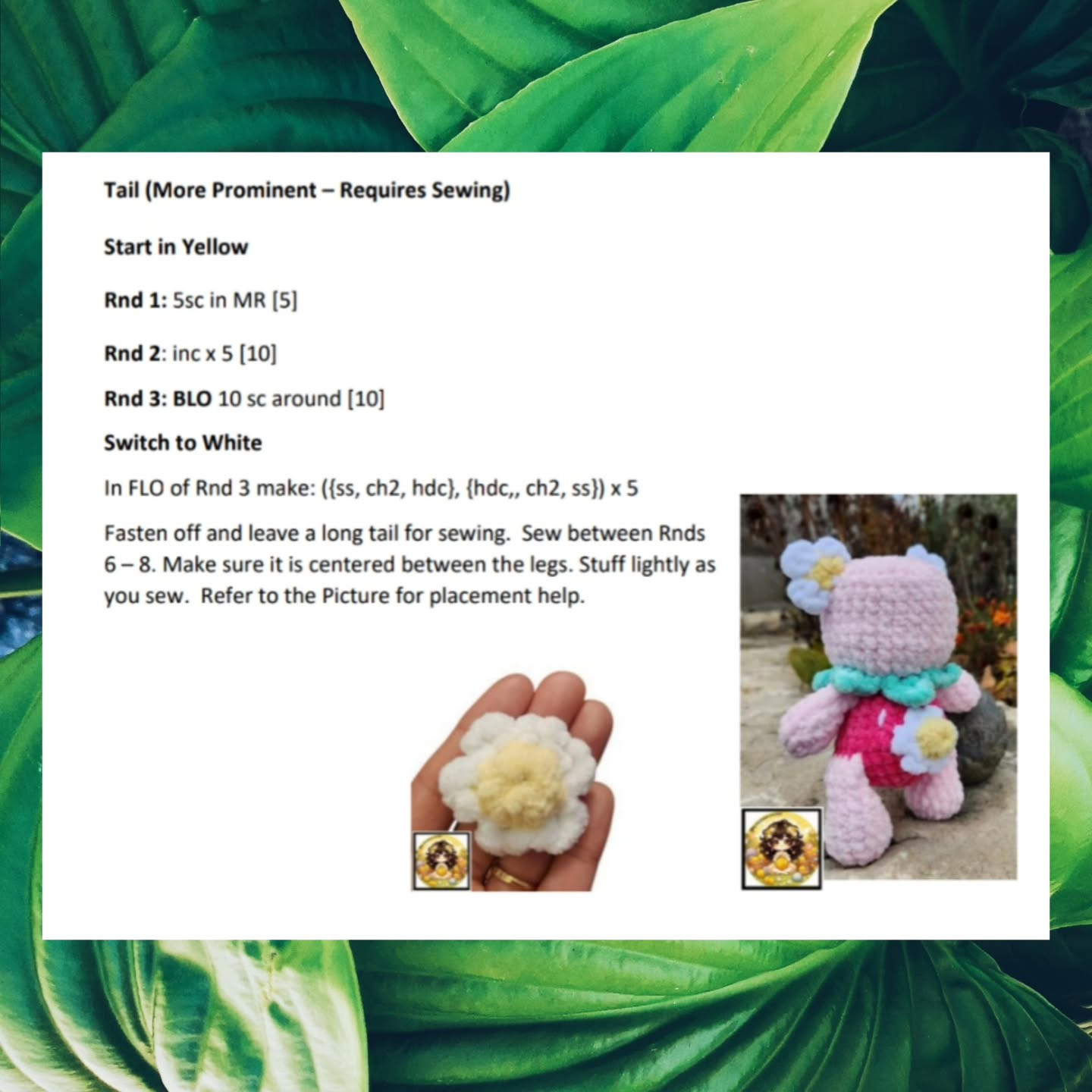 Low Sew Sue the Strawberry Bear Crochet Pattern