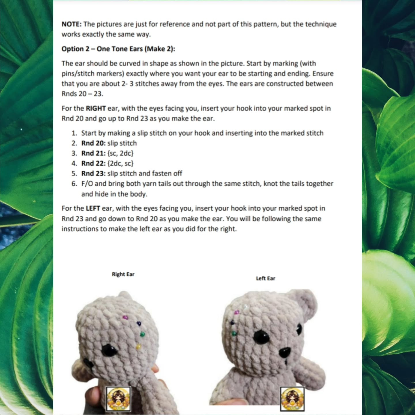 Low Sew Sue the Strawberry Bear Crochet Pattern