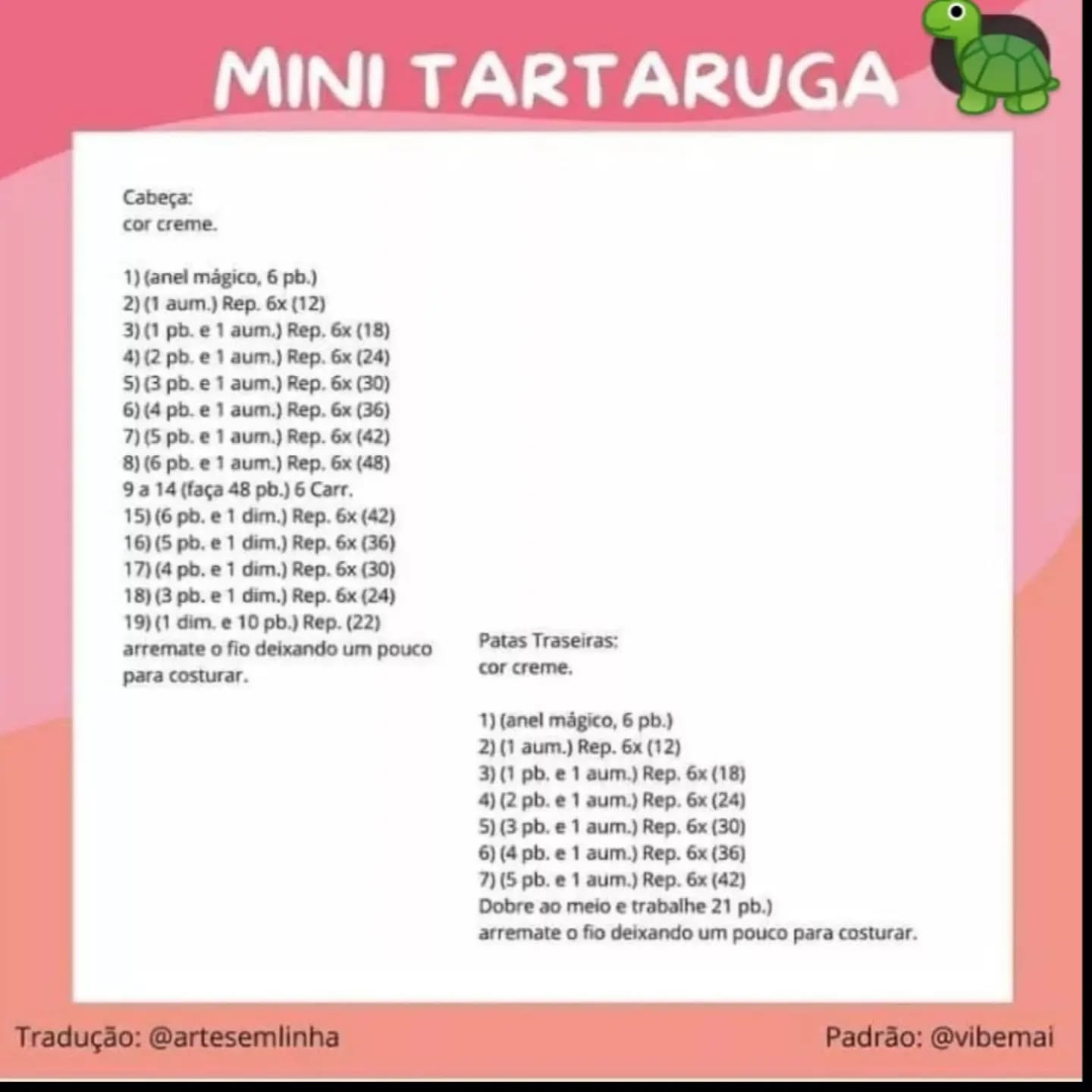 Mini tartarugas de crochê em várias cores e estilos adoráveis