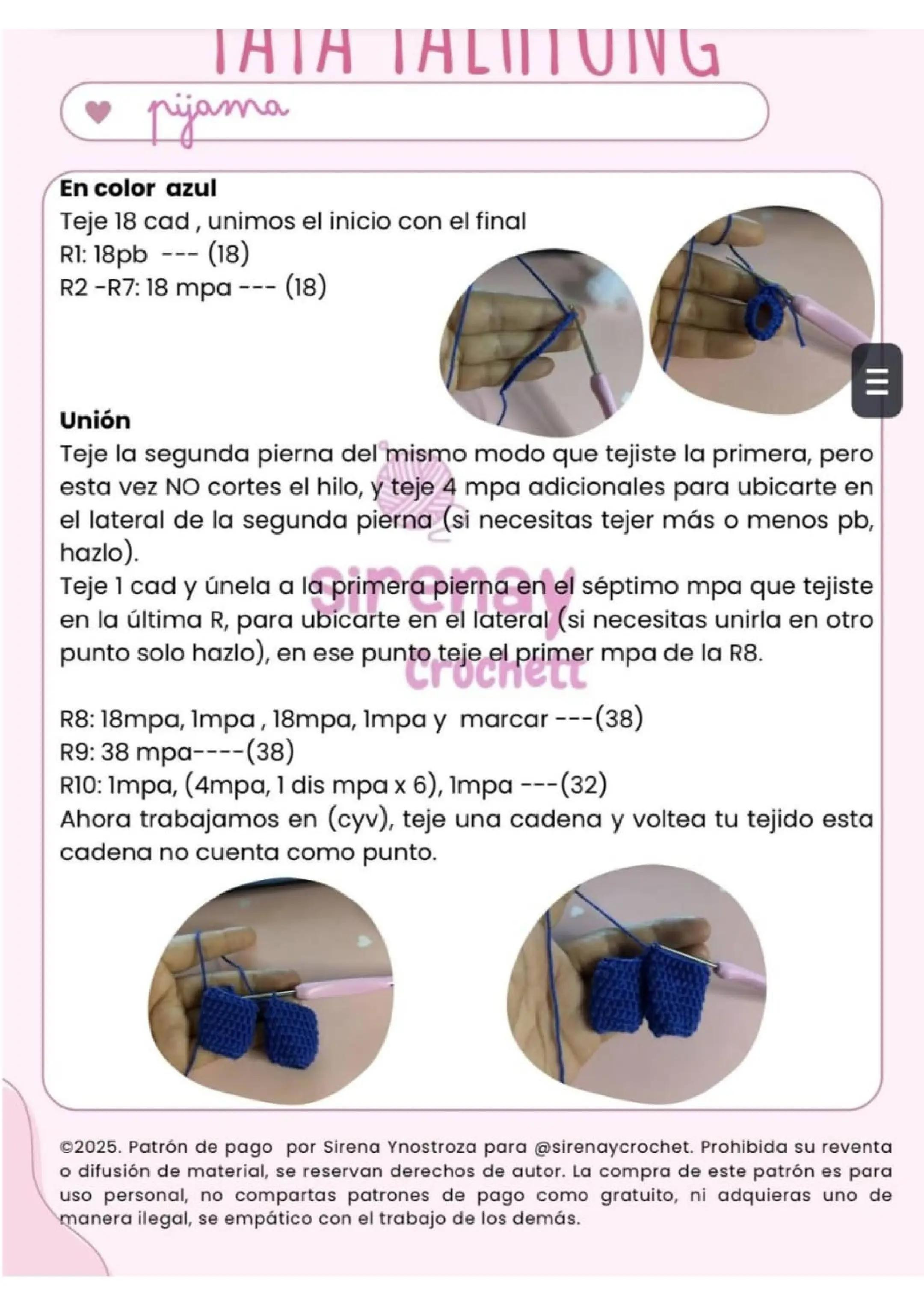 Muñeco de ganchillo Tata Taehyung con traje de lunares