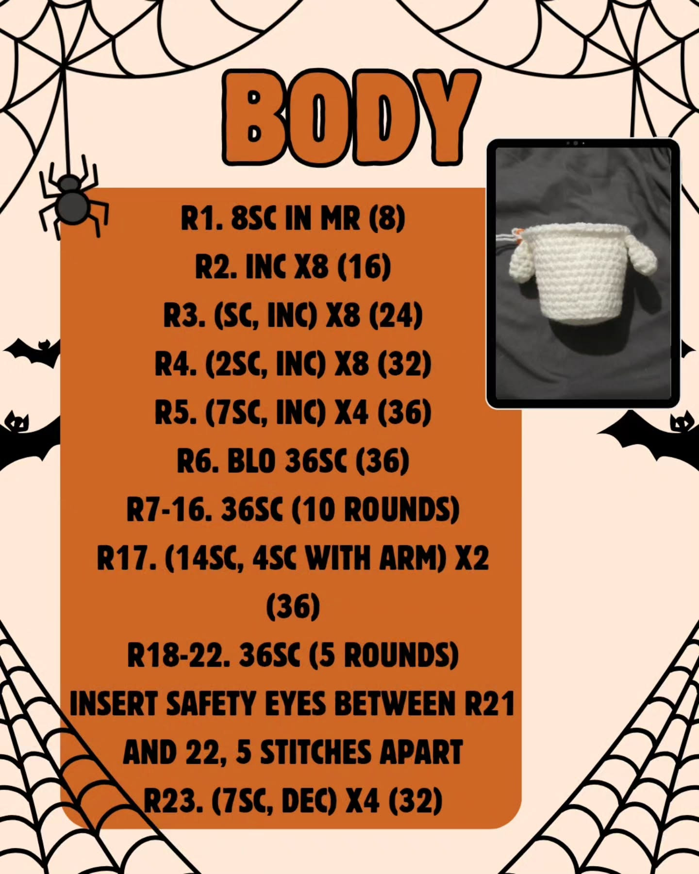 Mystie the Ghost: No Sew Crochet Pattern for Halloween