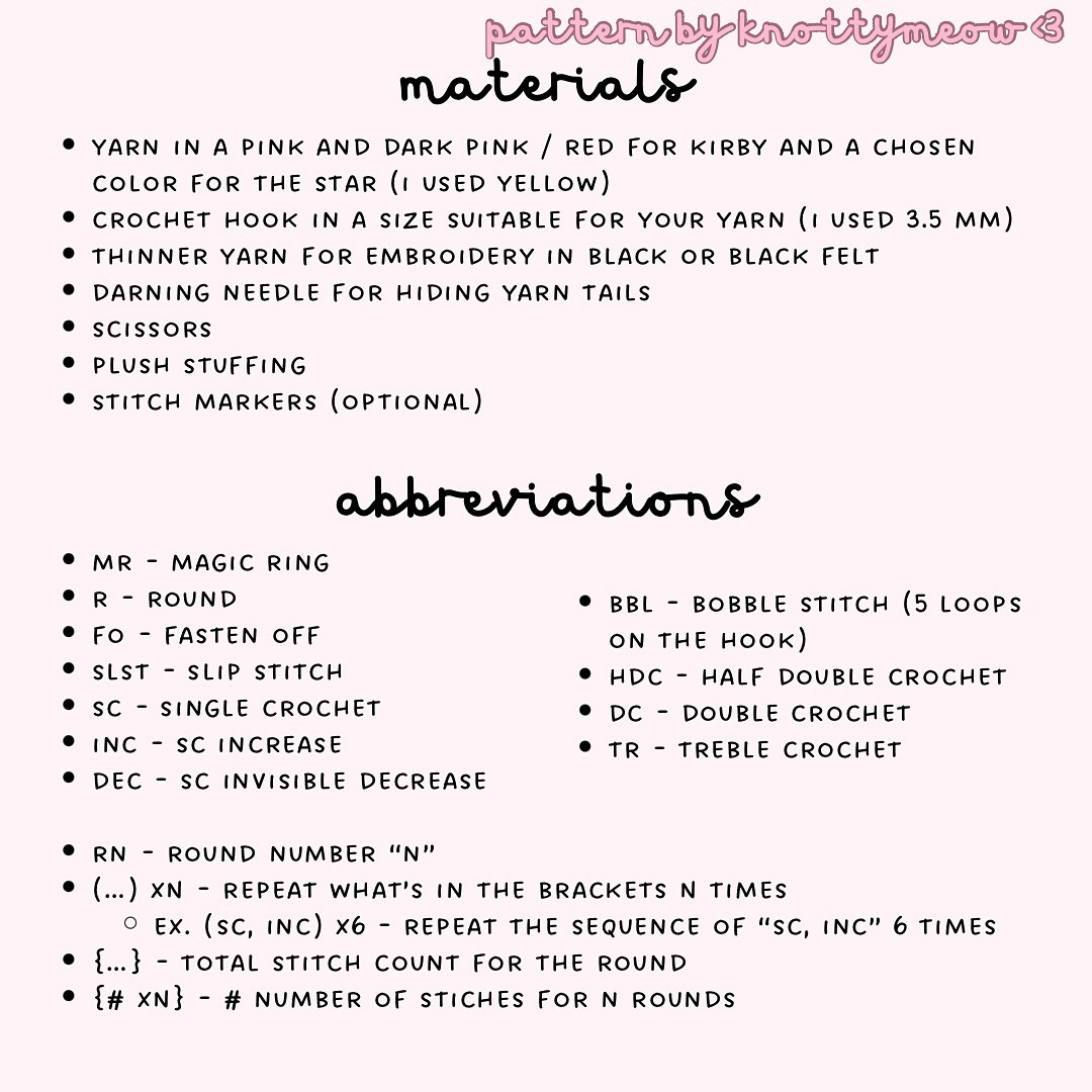 No-Sew 2-in-1 Kirby on a Star Crochet Pattern