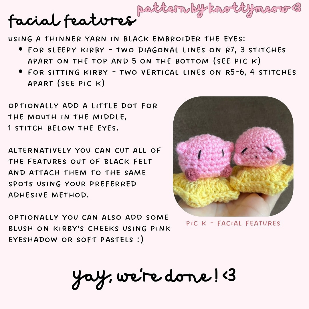 No-Sew 2-in-1 Kirby on a Star Crochet Pattern