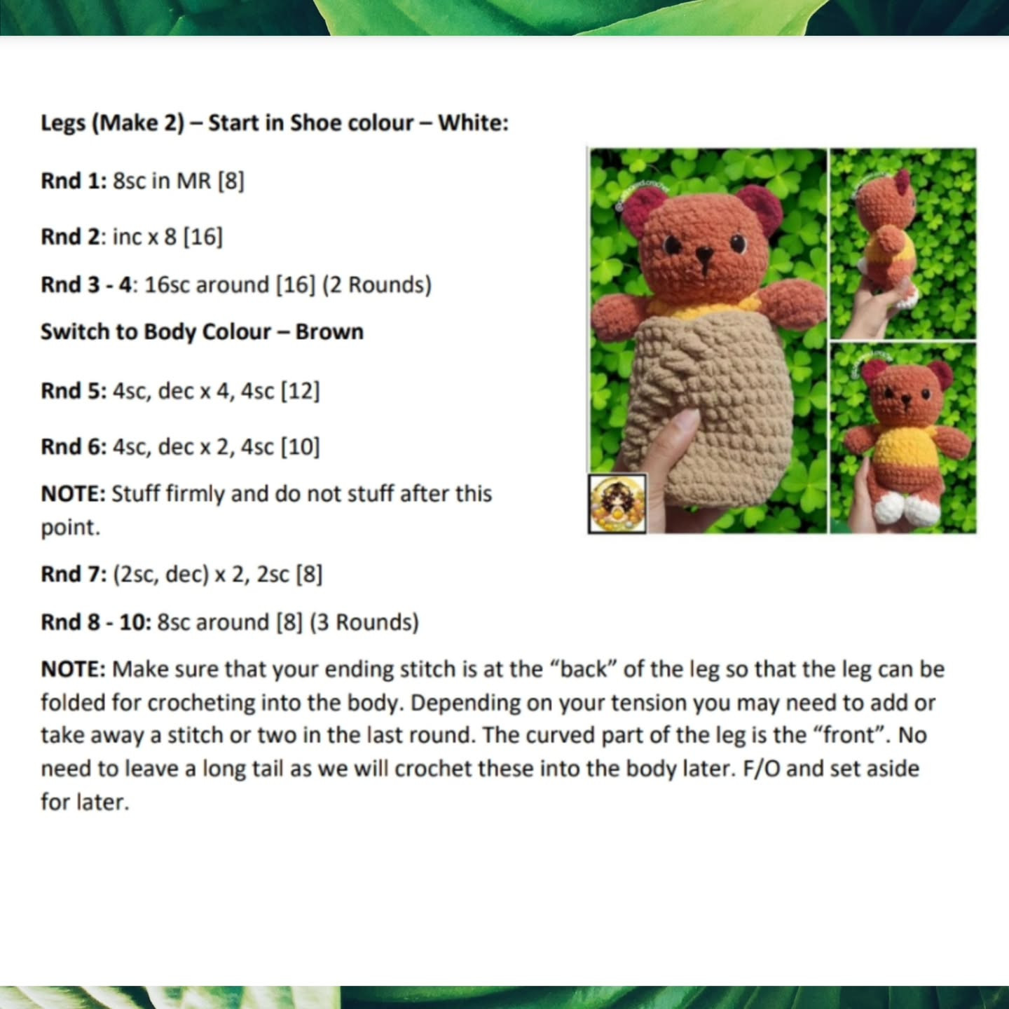 No Sew Bearito Crochet Pattern: Cute and Easy Teddy Bear Design