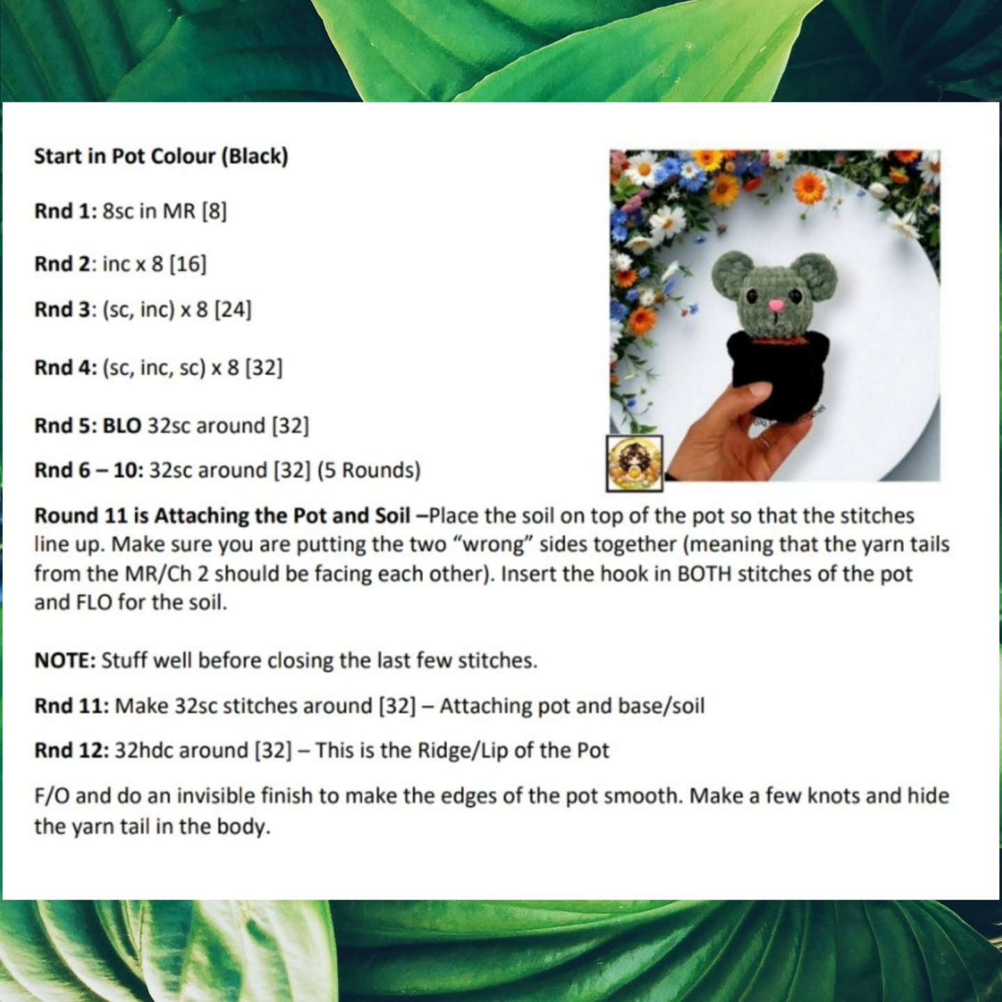 No Sew Mason the Mouse Cactus Crochet Pattern Guide