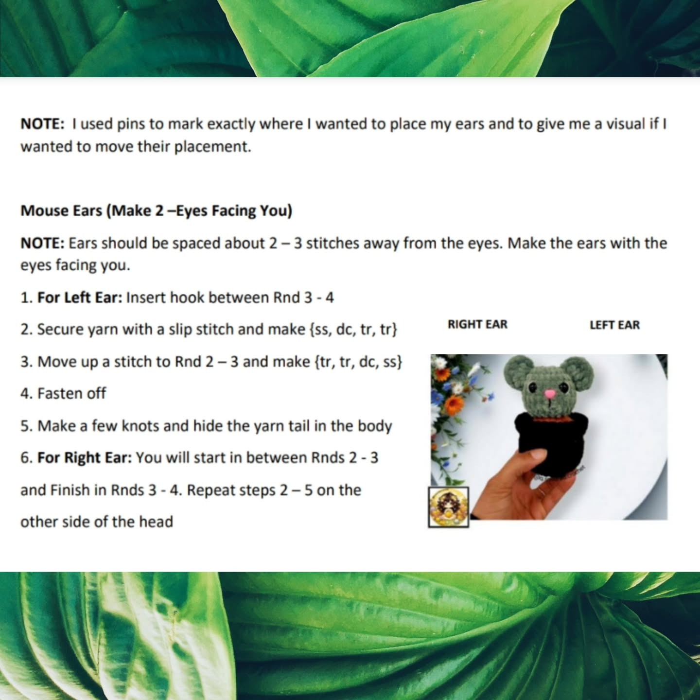 No Sew Mason the Mouse Cactus Crochet Pattern Guide