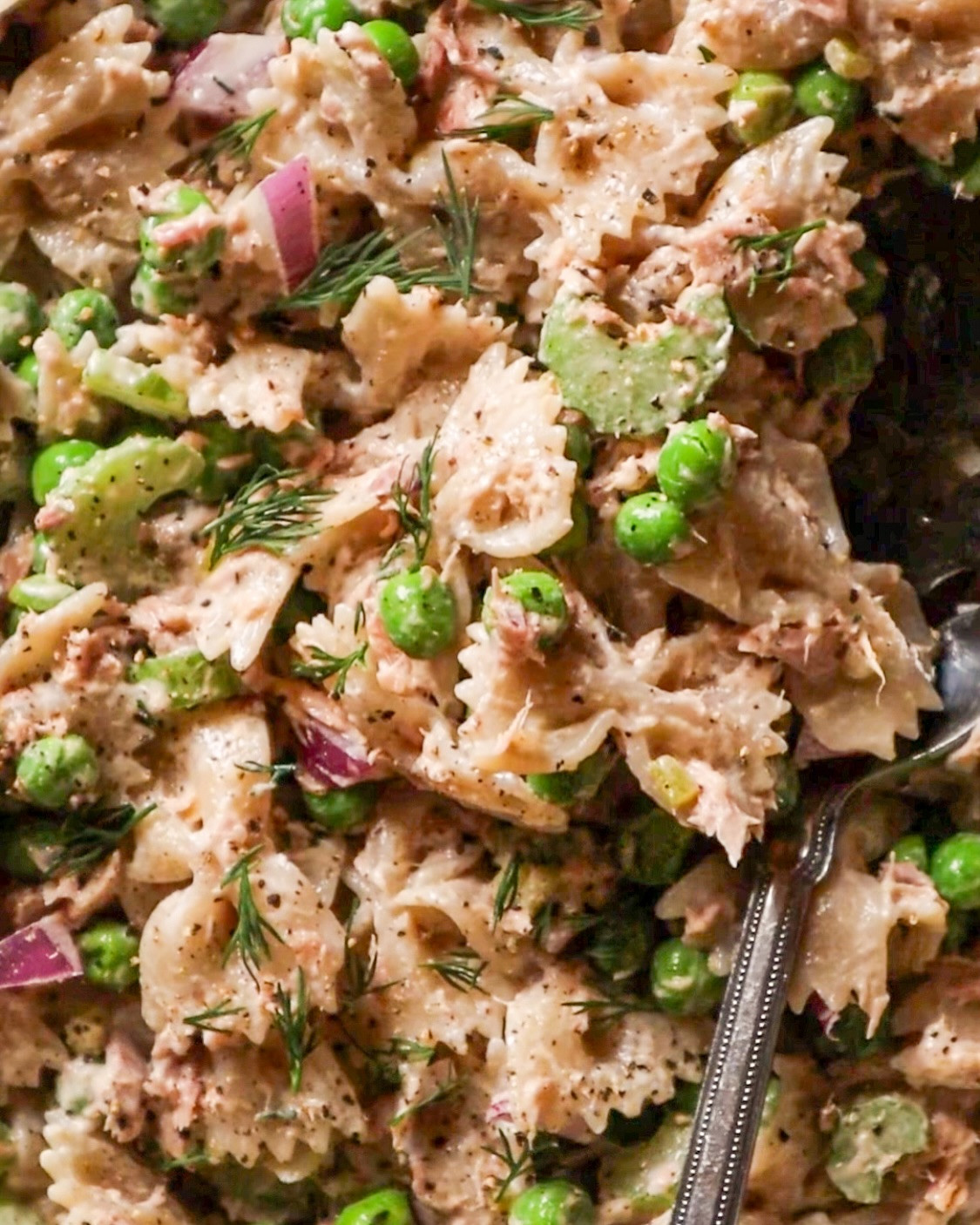 Nostalgic Tuna Pasta Delight with Creamy Dill Dressing