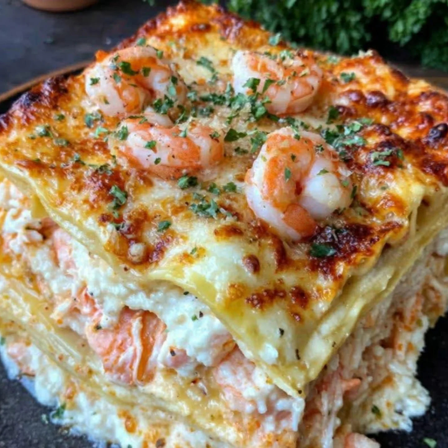 Ocean's Delight: Shrimp & Crab Alfredo Lasagna