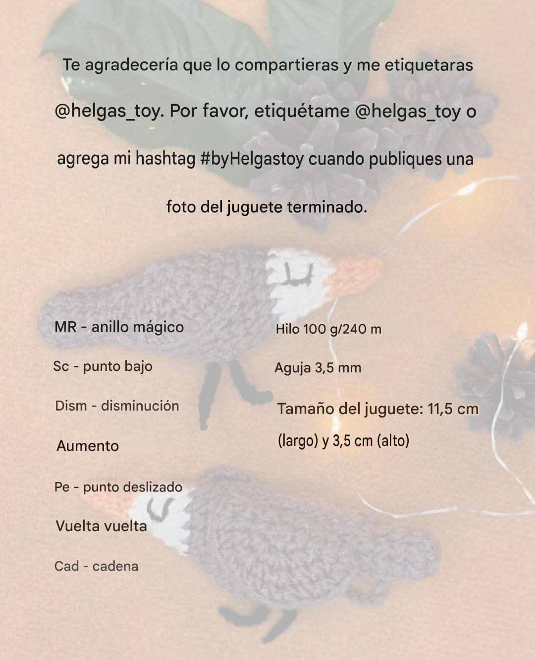 Pájaro de Crochet: Patrón Gratuito para Tejer