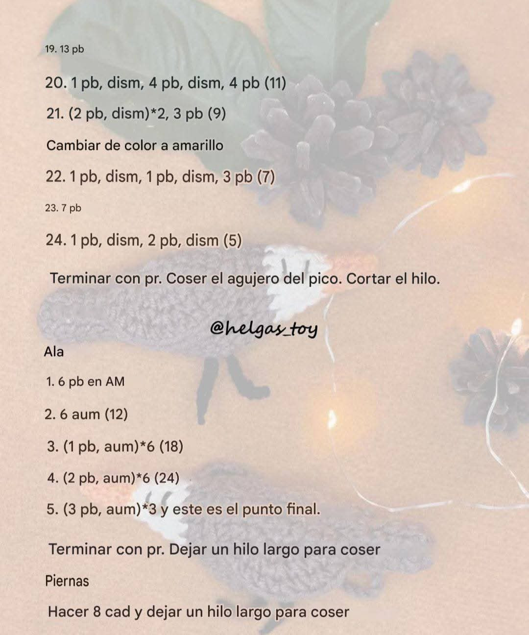 Pájaro de Crochet: Patrón Gratuito para Tejer