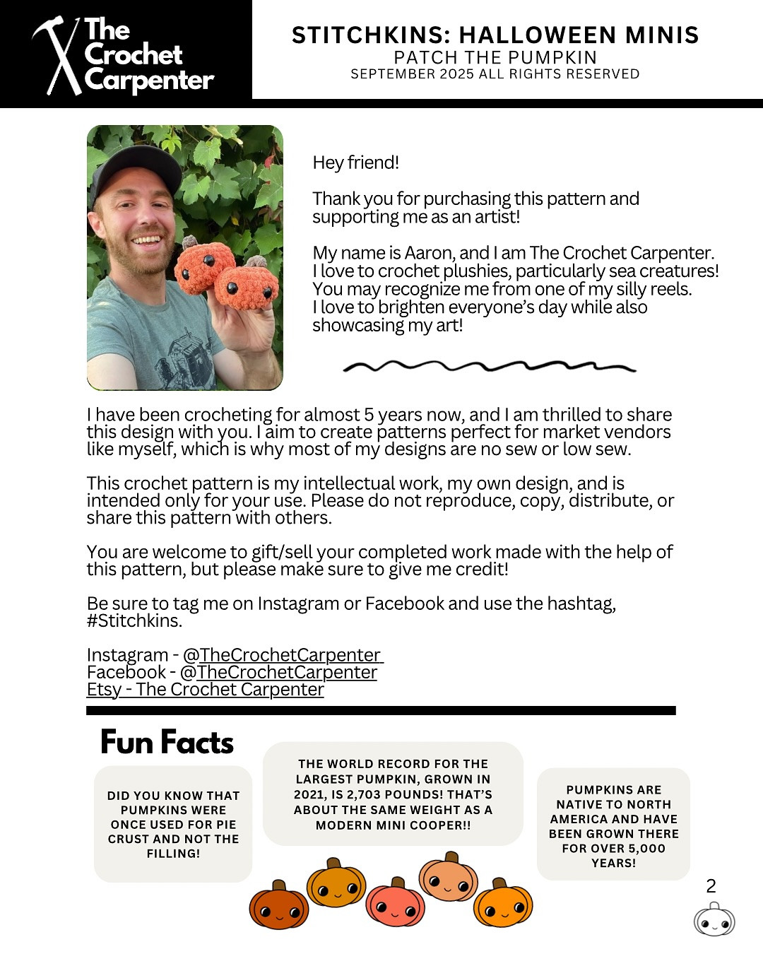 Patch the Pumpkin: Cozy Crochet Finger Puppet Delight