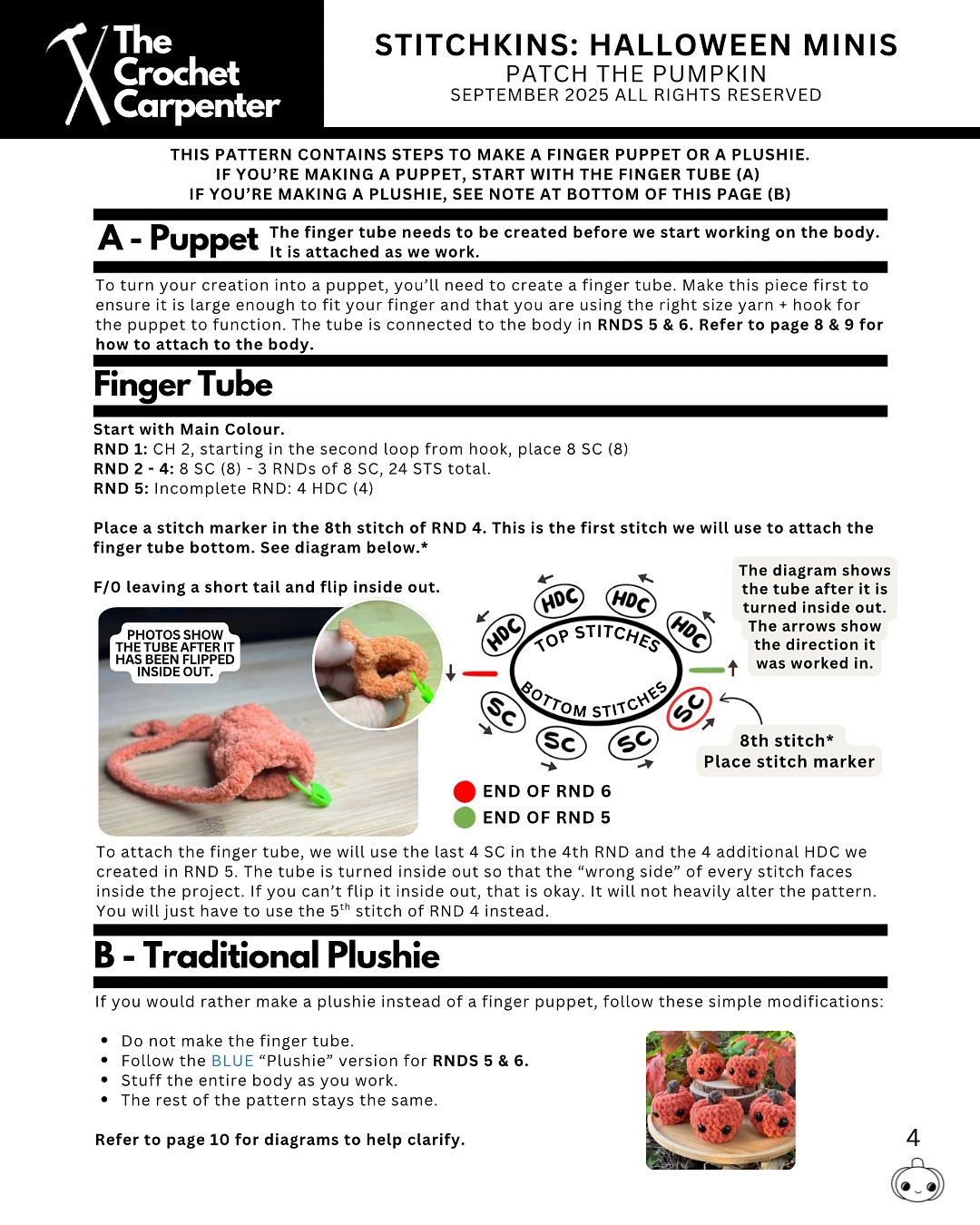 Patch the Pumpkin: Cozy Crochet Finger Puppet Delight