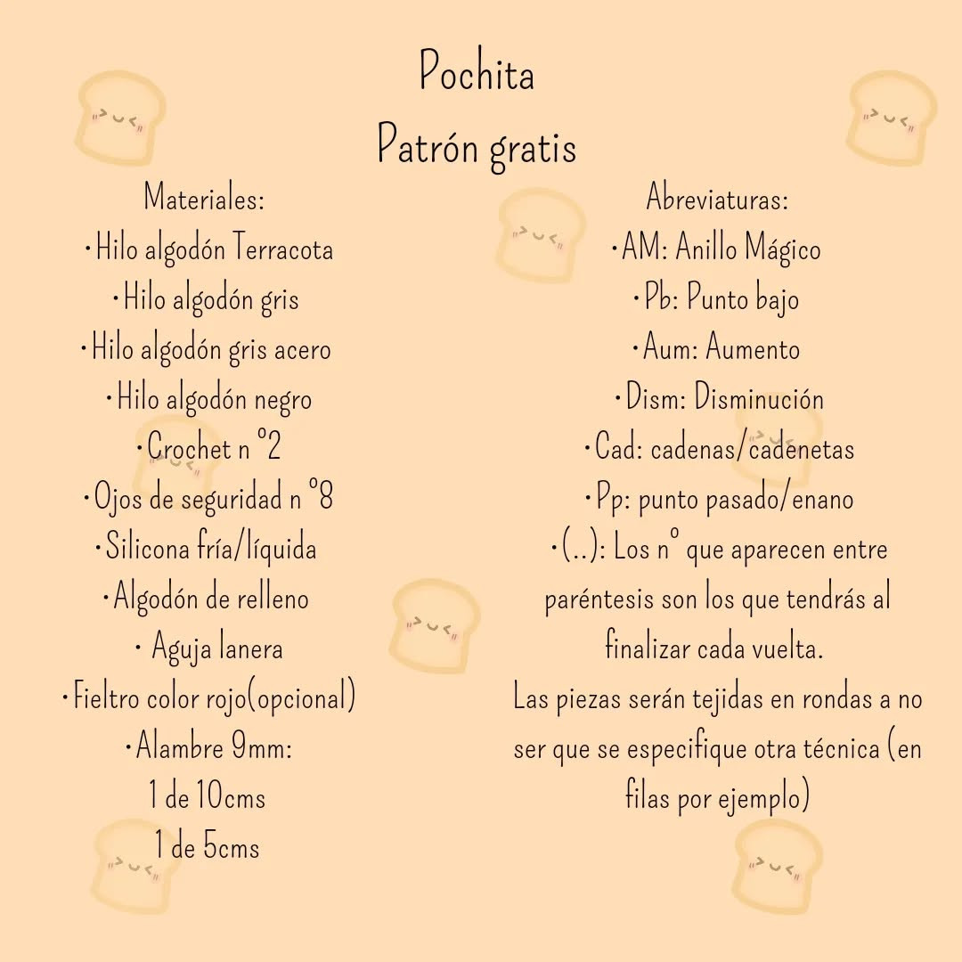 Patrón de amigurumi de Pochita, fácil y detallado para principiantes