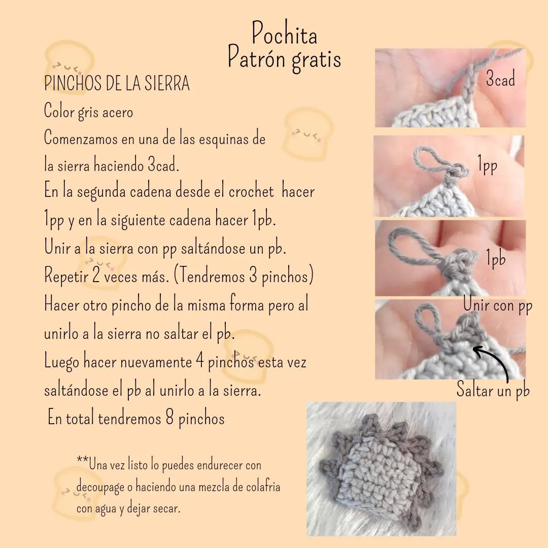 Patrón de amigurumi de Pochita, fácil y detallado para principiantes