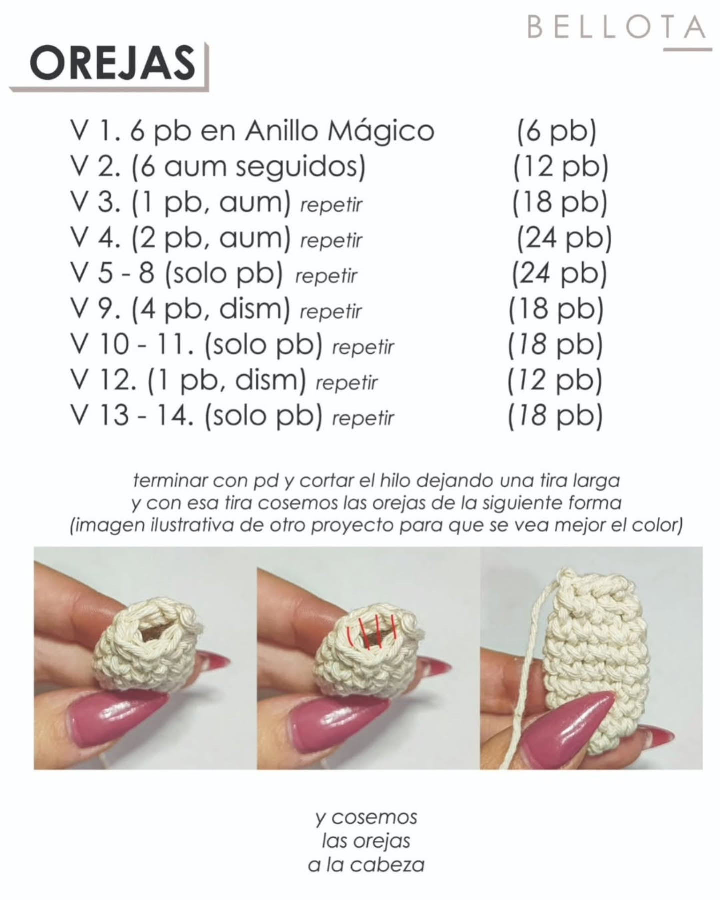 Patrón de amigurumi gratis de Snoopy para principiantes