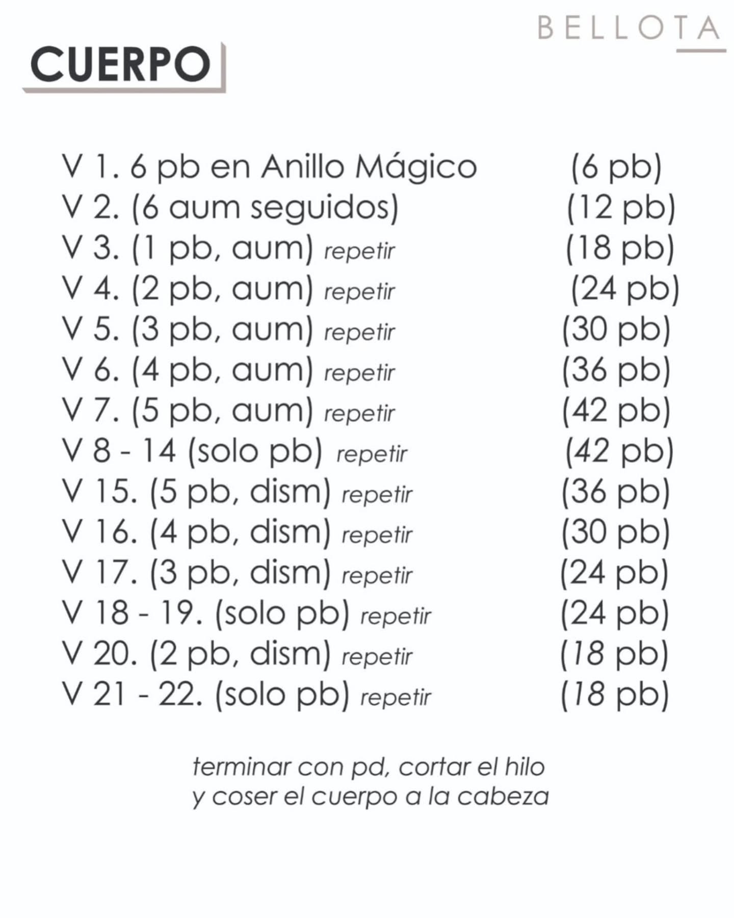 Patrón de amigurumi gratis de Snoopy para principiantes