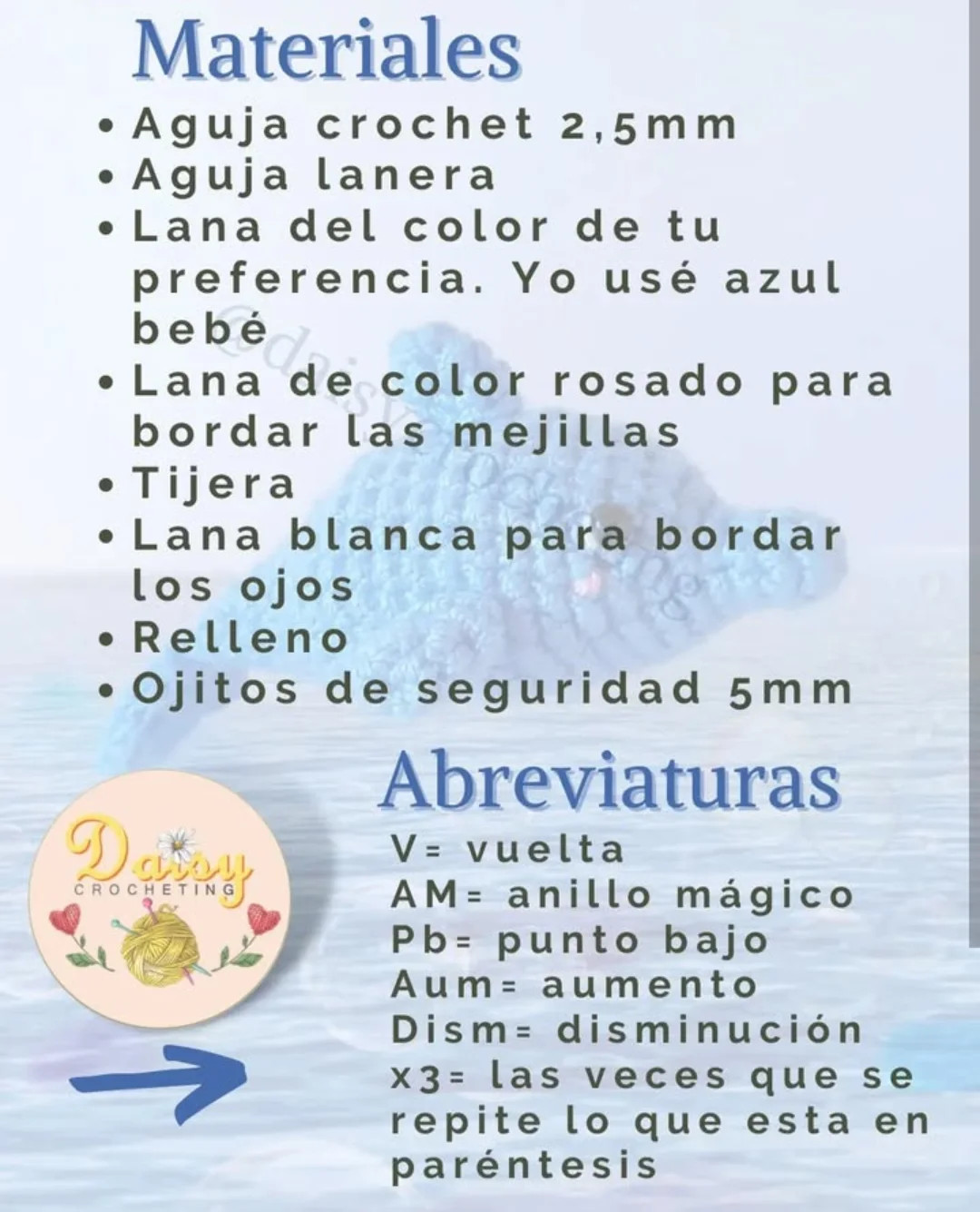 Patrón de crochet gratis: Flippy el delfín adorable