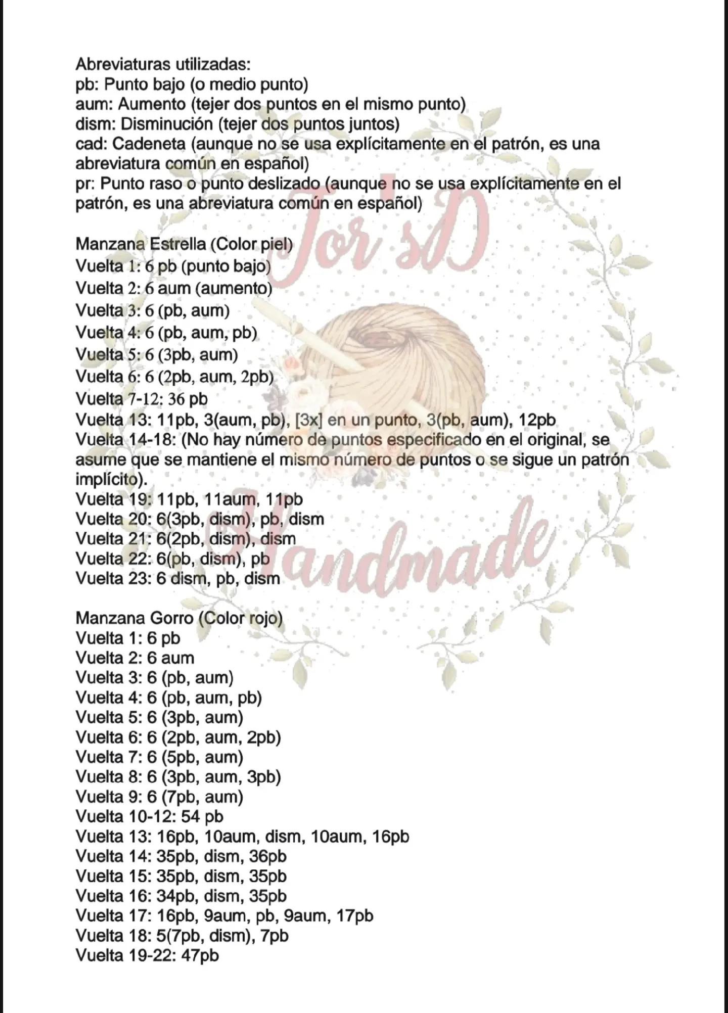 Patrón de muñeco manzanita amigurumi gratis y fácil