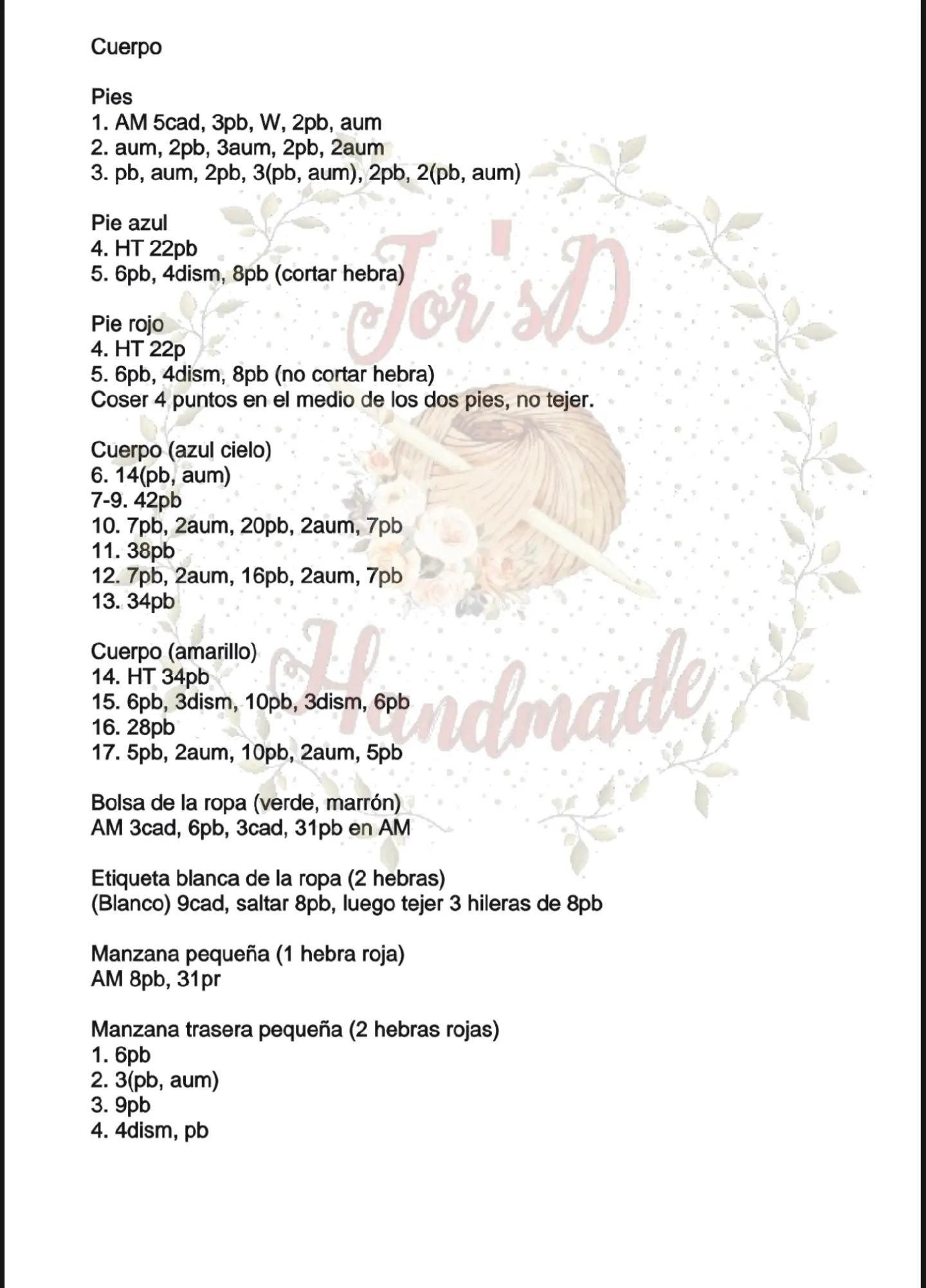 Patrón de muñeco manzanita amigurumi gratis y fácil