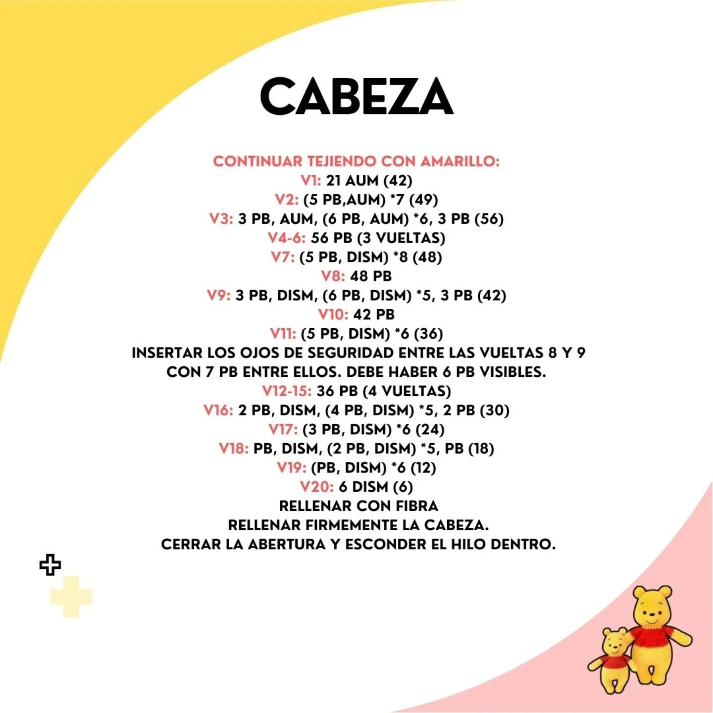 Patrón gratis de amigurumi de Winnie Pooh y globos