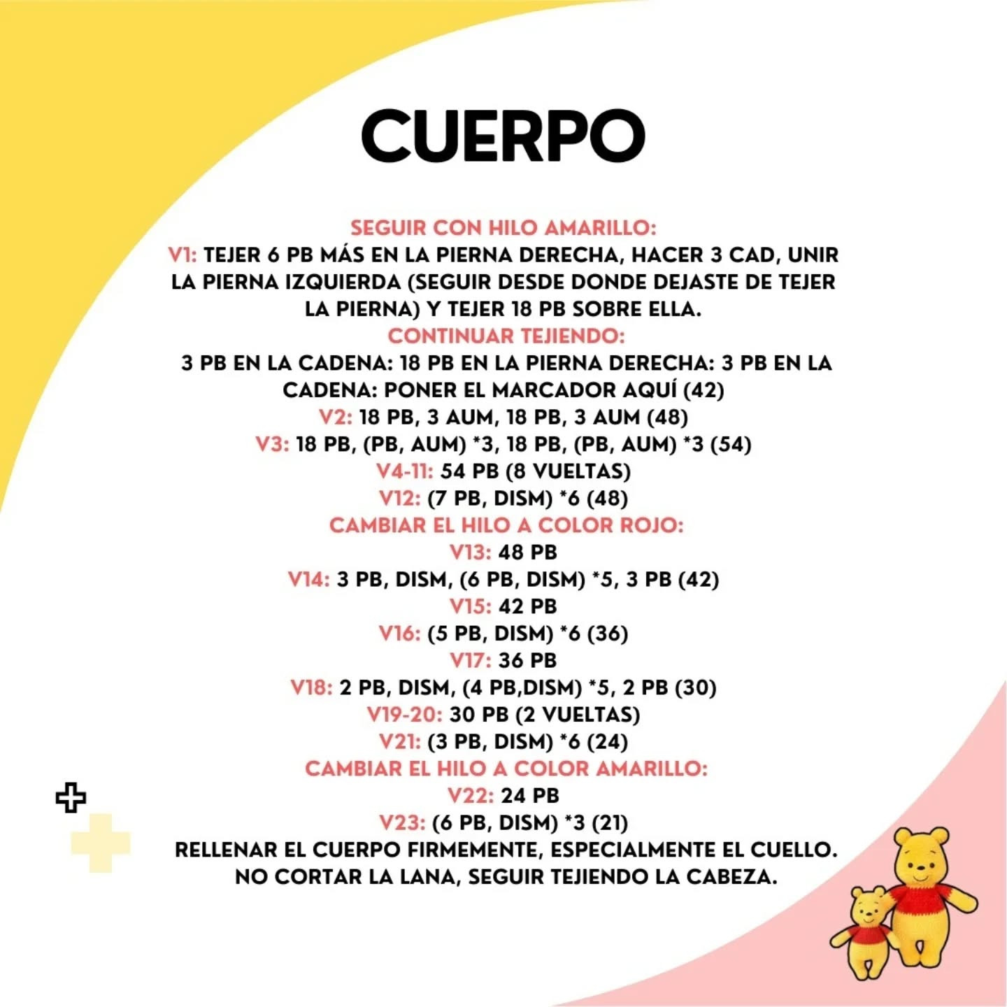 Patrón gratis de amigurumi de Winnie Pooh y globos