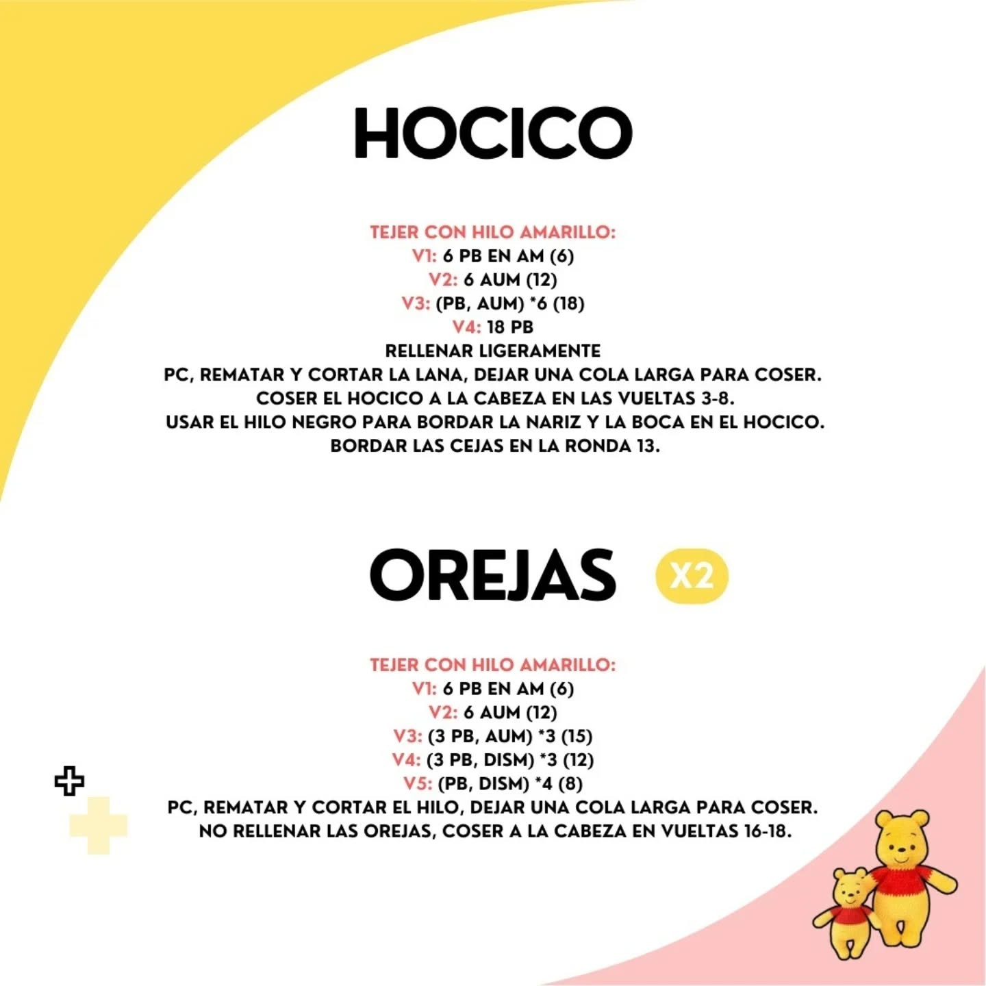 Patrón gratis de amigurumi de Winnie Pooh y globos